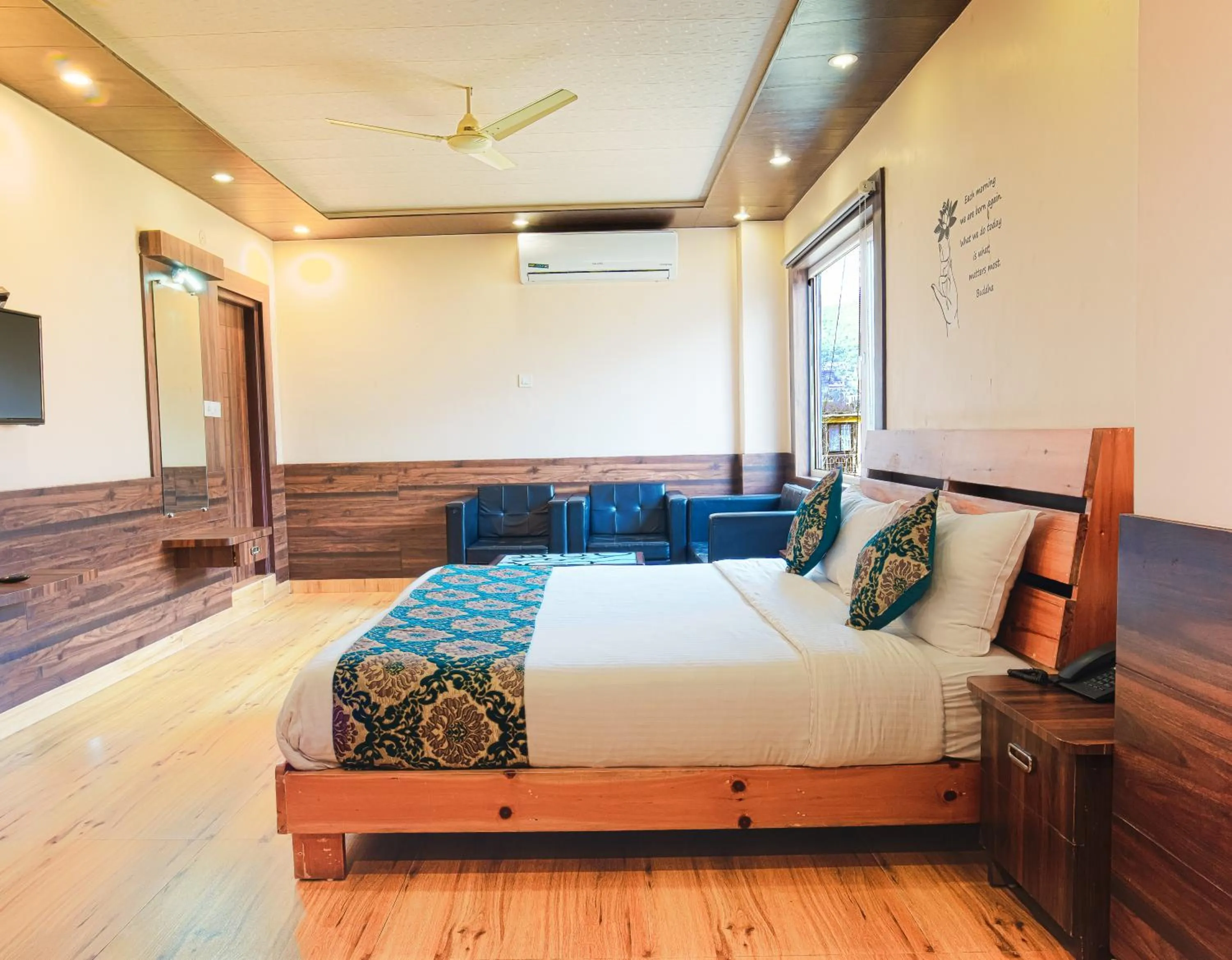 Bedroom, Bed in Hotel Buddha House Himalayan Brothers