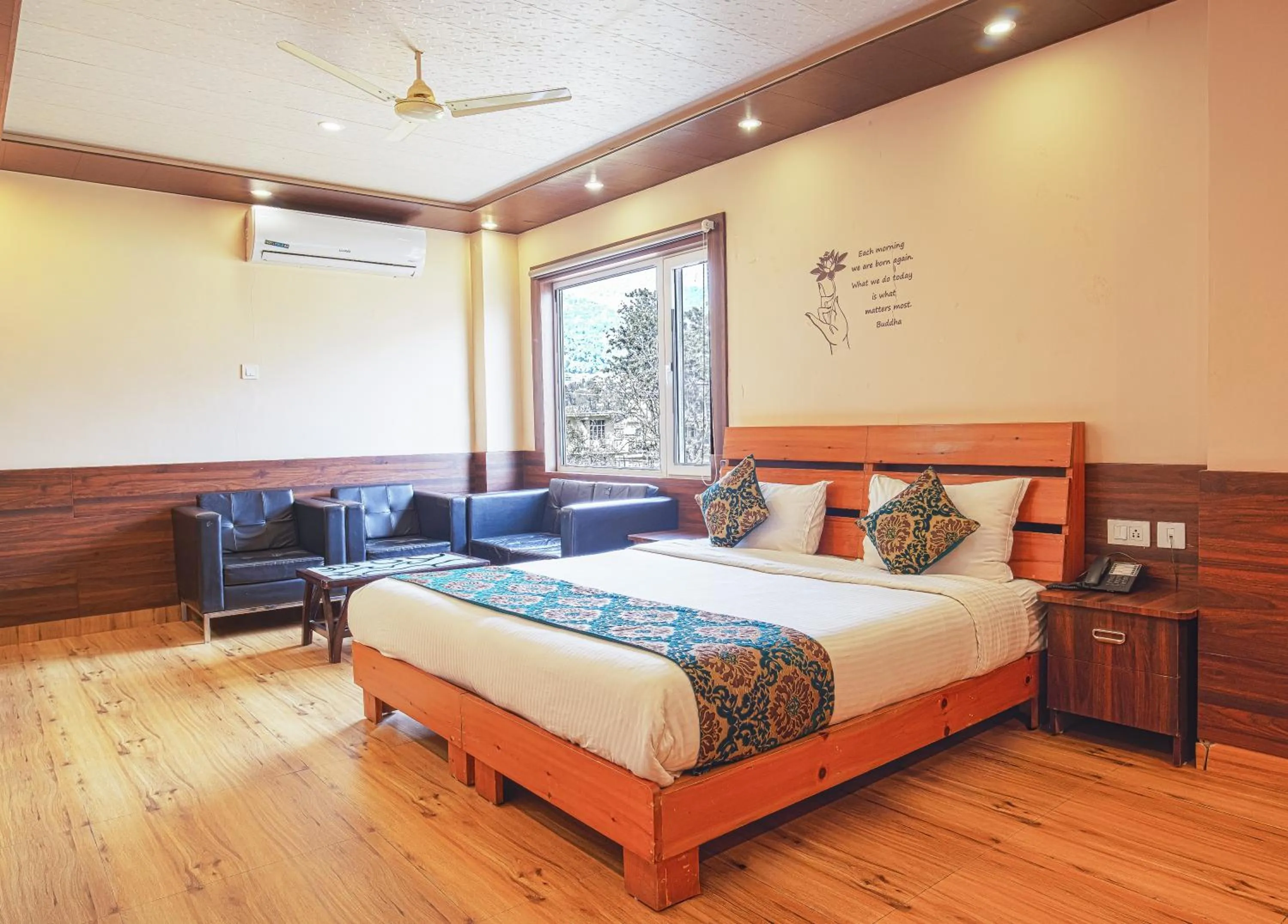 Bedroom, Bed in Hotel Buddha House Himalayan Brothers