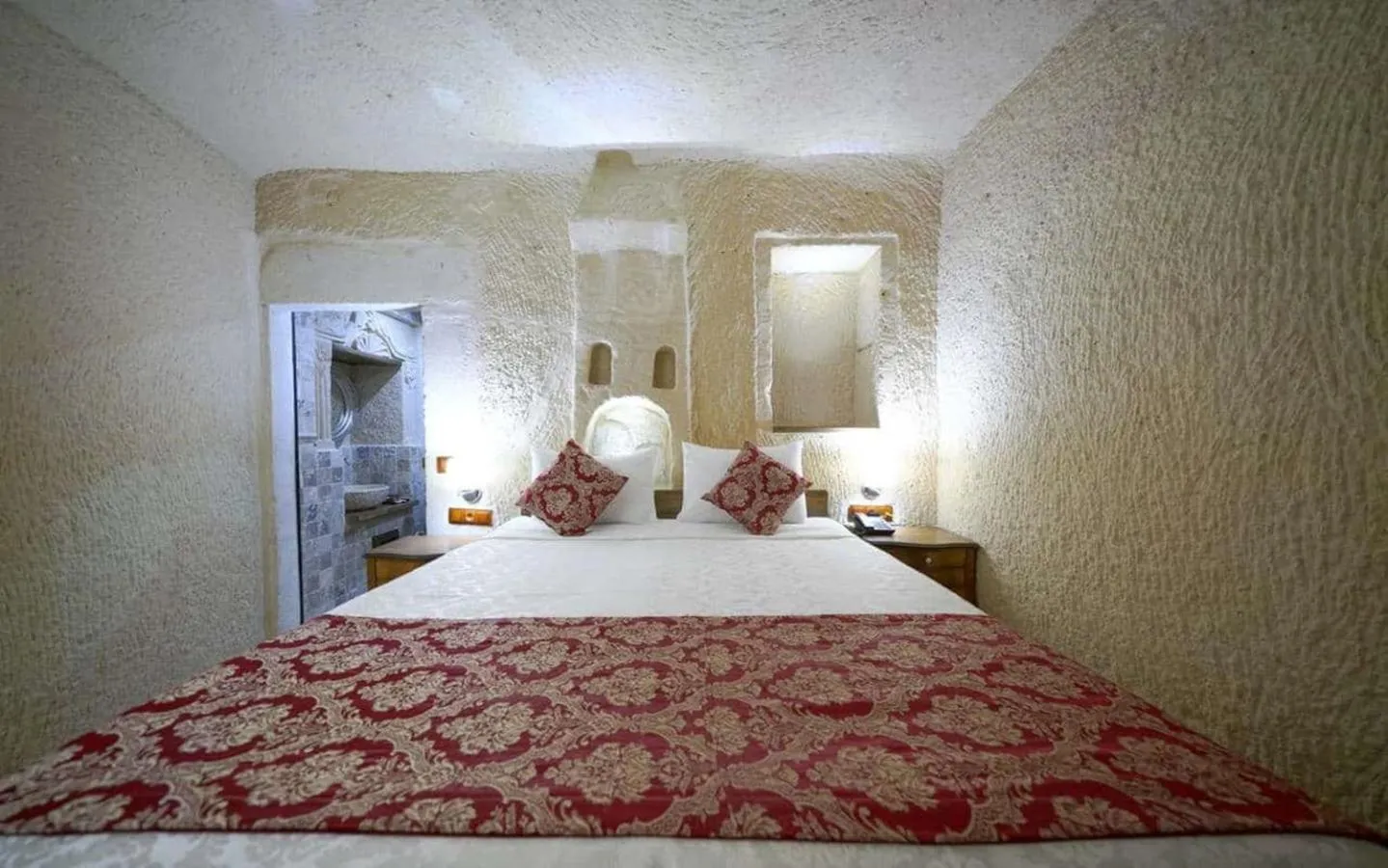 Bed in Arte Cave Hotel