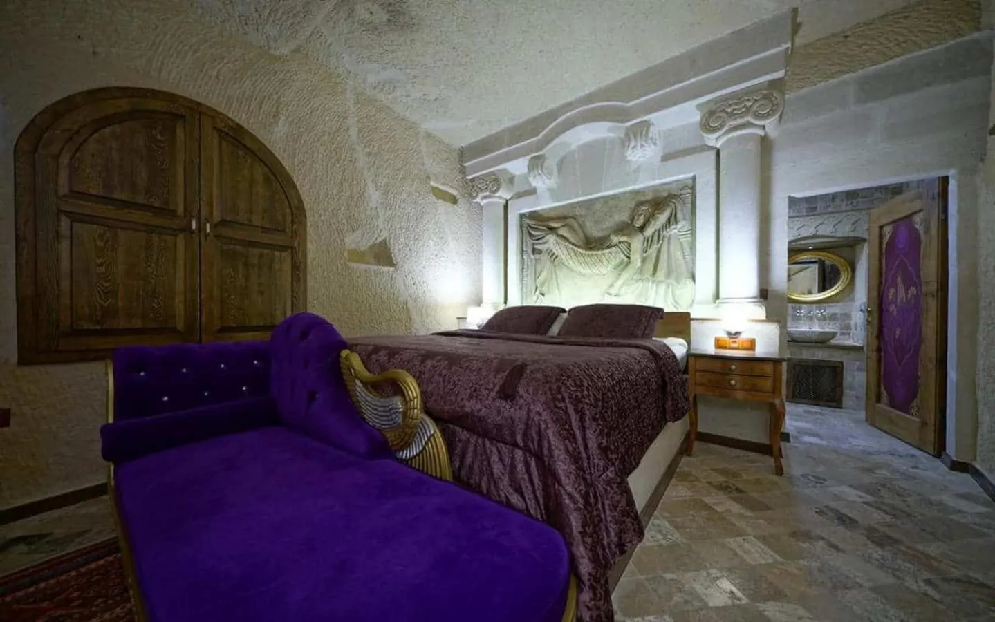 Bed in Arte Cave Hotel