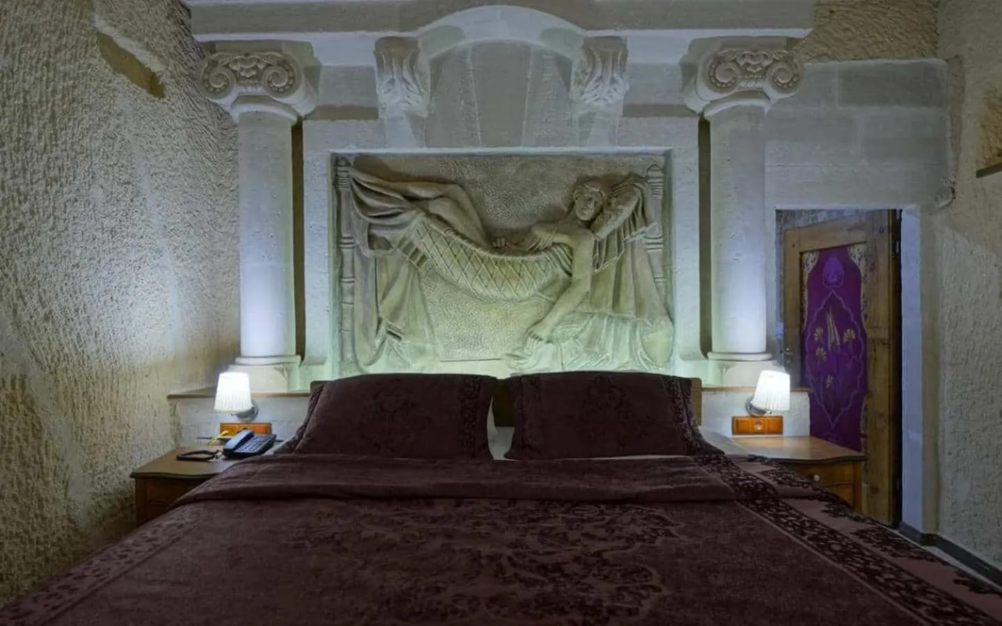 Bed in Arte Cave Hotel