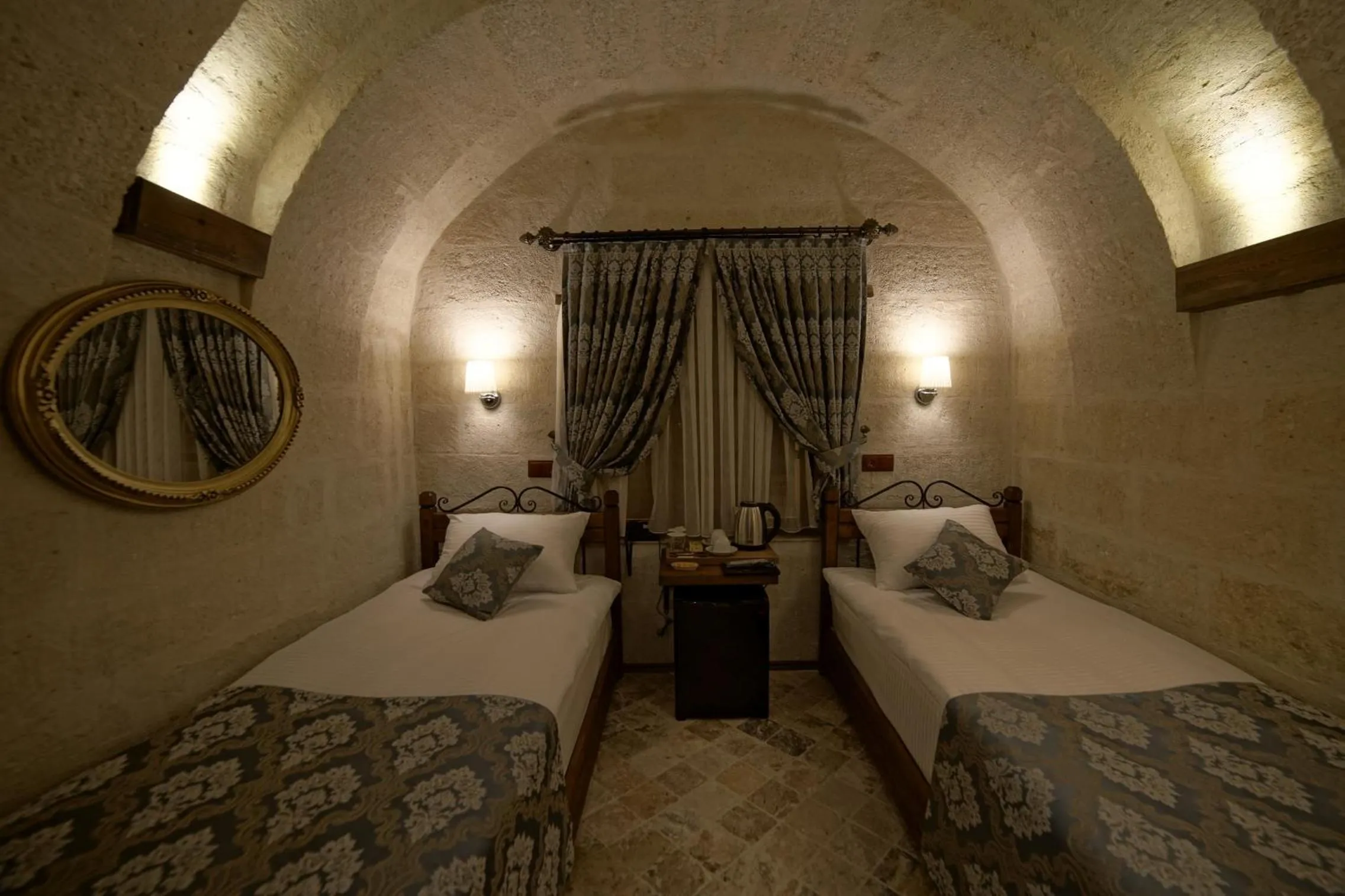 Bed in Arte Cave Hotel