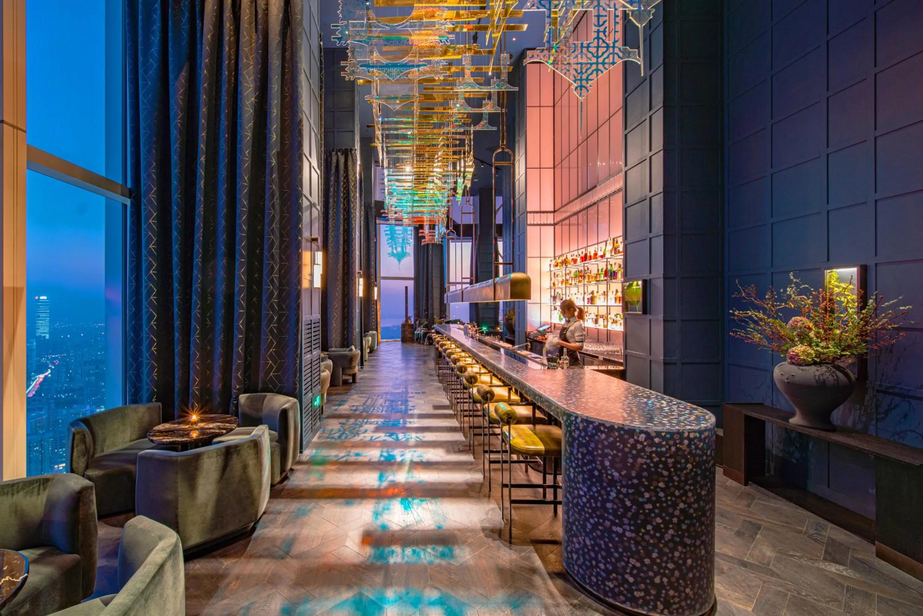 Lounge or bar in Park Hyatt Shenzhen