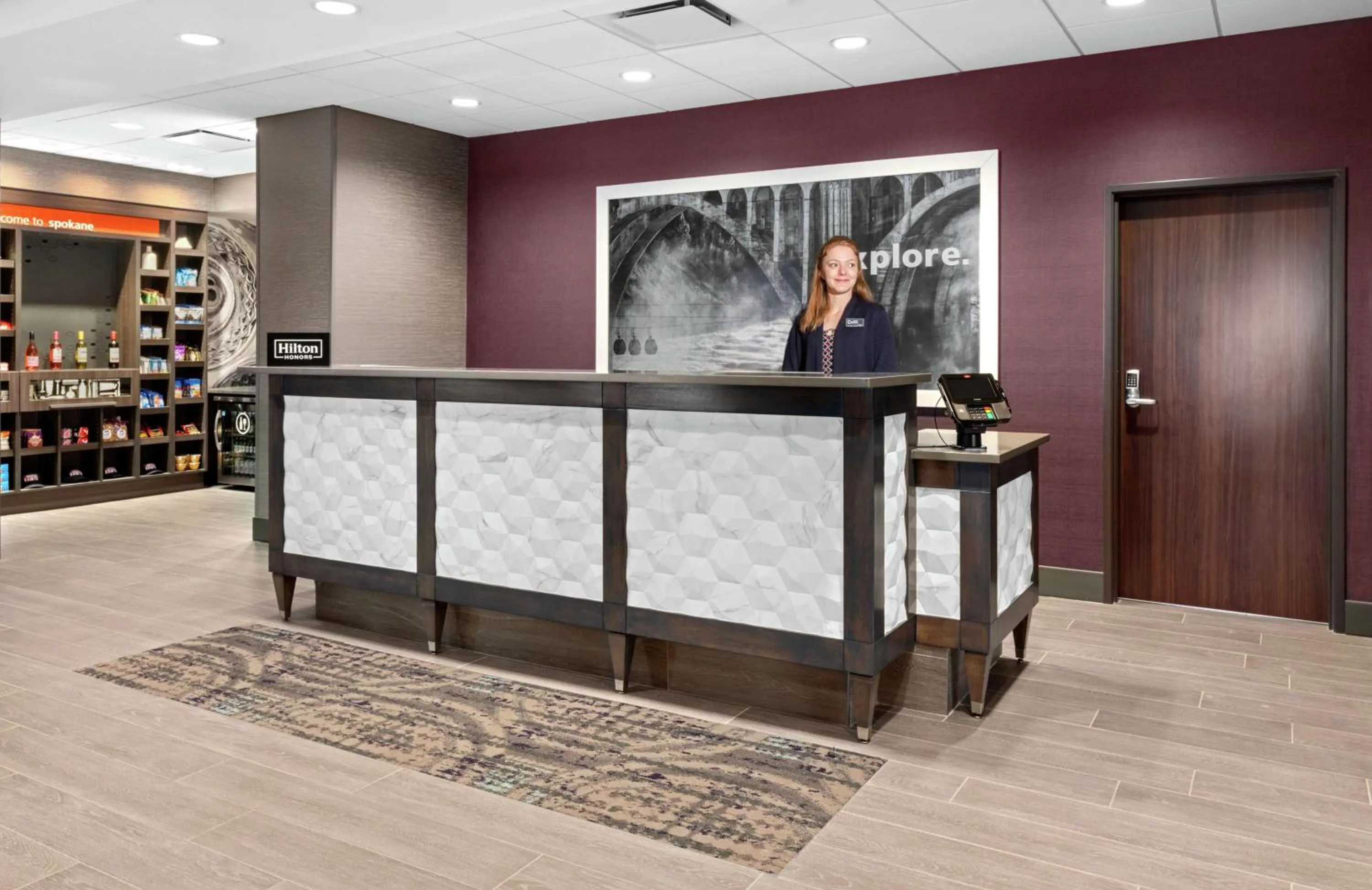 Lobby or reception in Hampton Inn & Suites Spokane Downtown-South