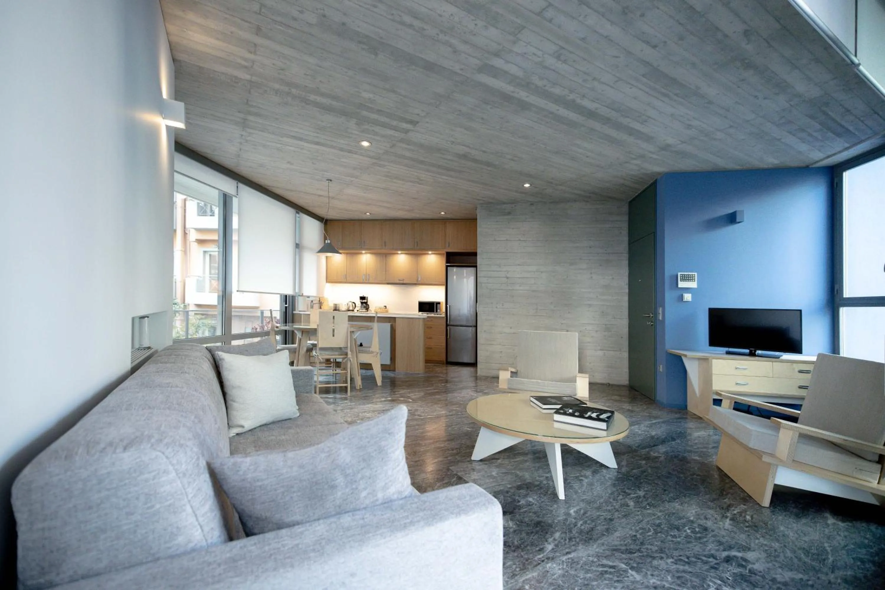 Living room in Athens BlueBuilding