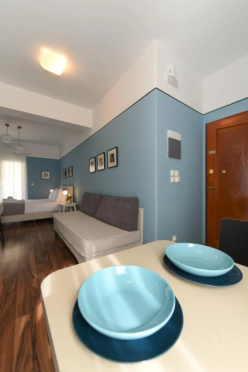 Seating area, Bed in ATHENS STORIES