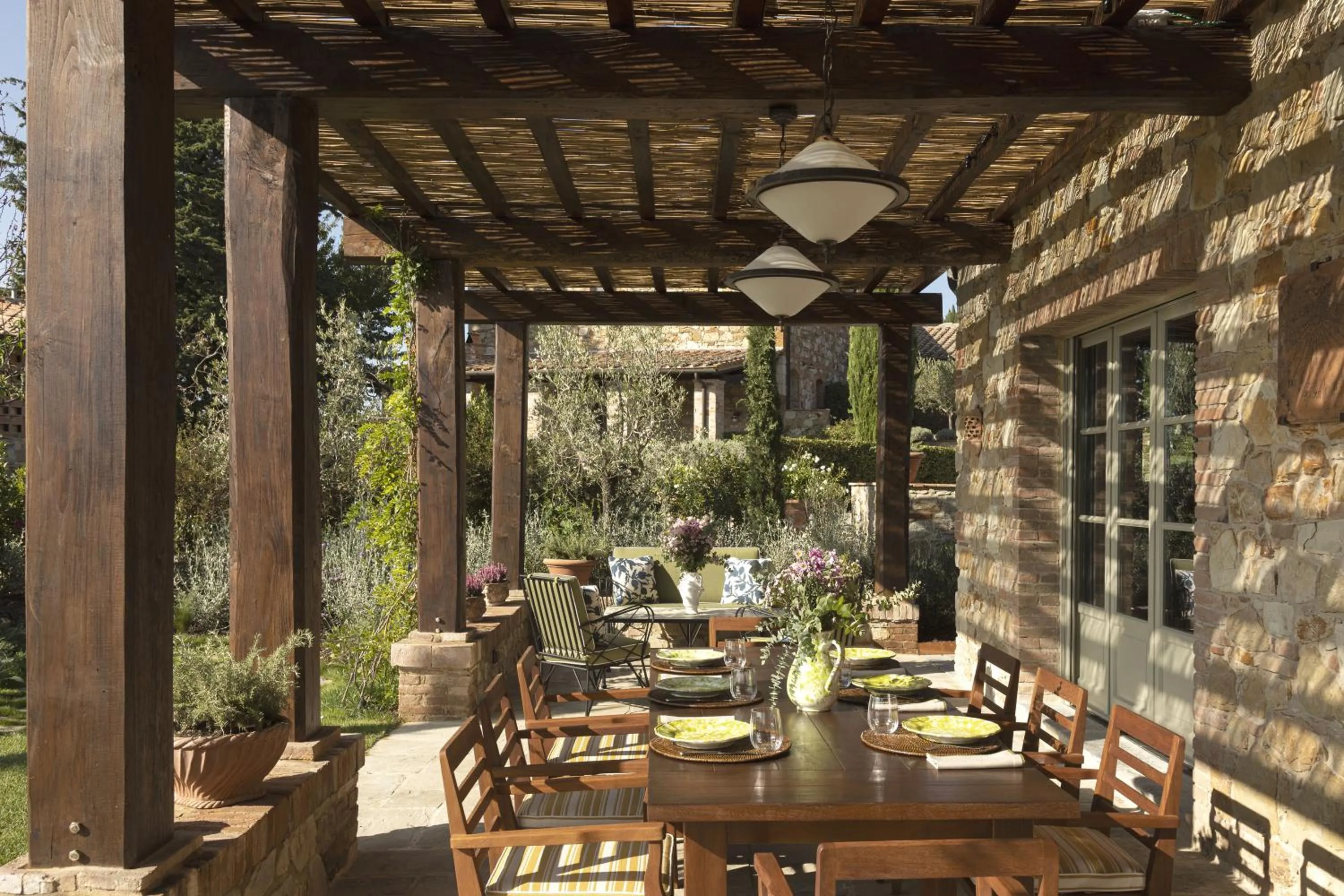 Dining area in Castello di Casole, A Belmond Hotel, Tuscany