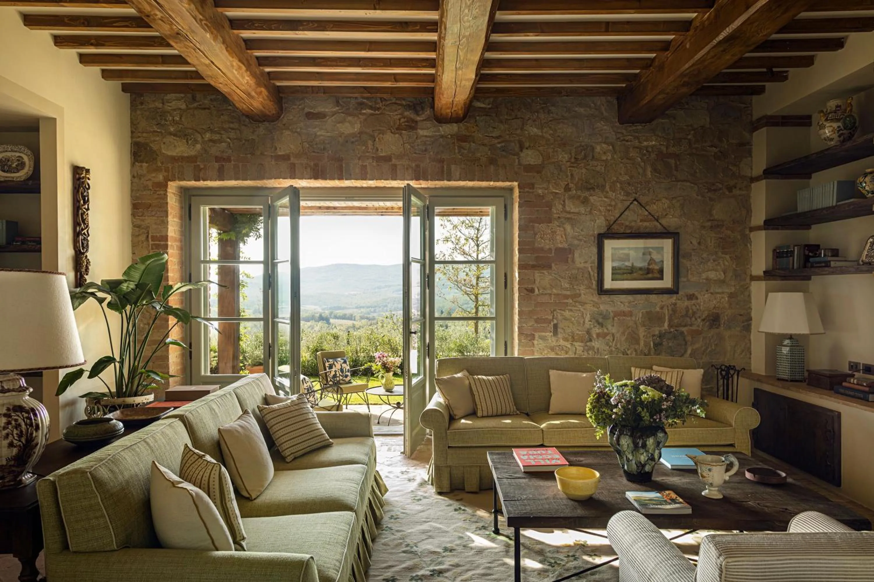 Living room in Castello di Casole, A Belmond Hotel, Tuscany