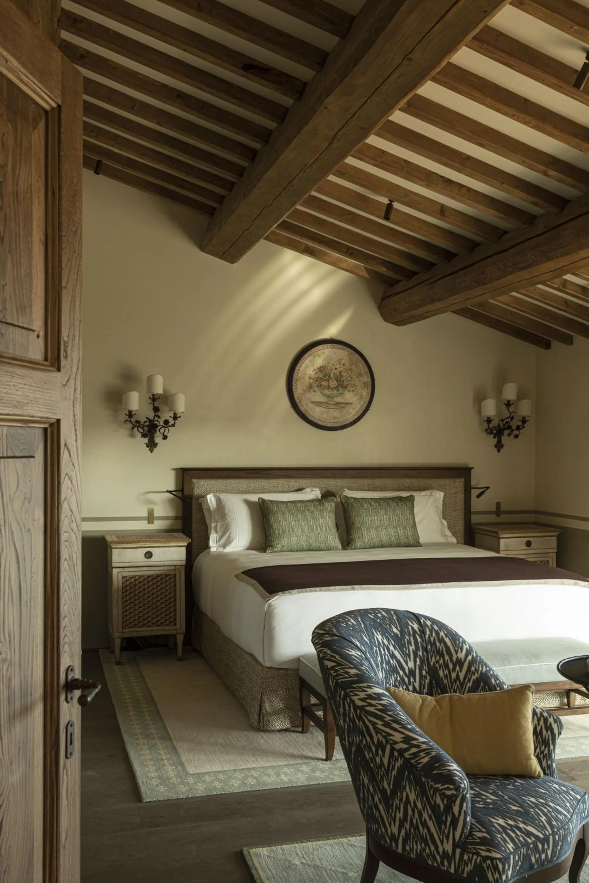 Bedroom, Bed in Castello di Casole, A Belmond Hotel, Tuscany