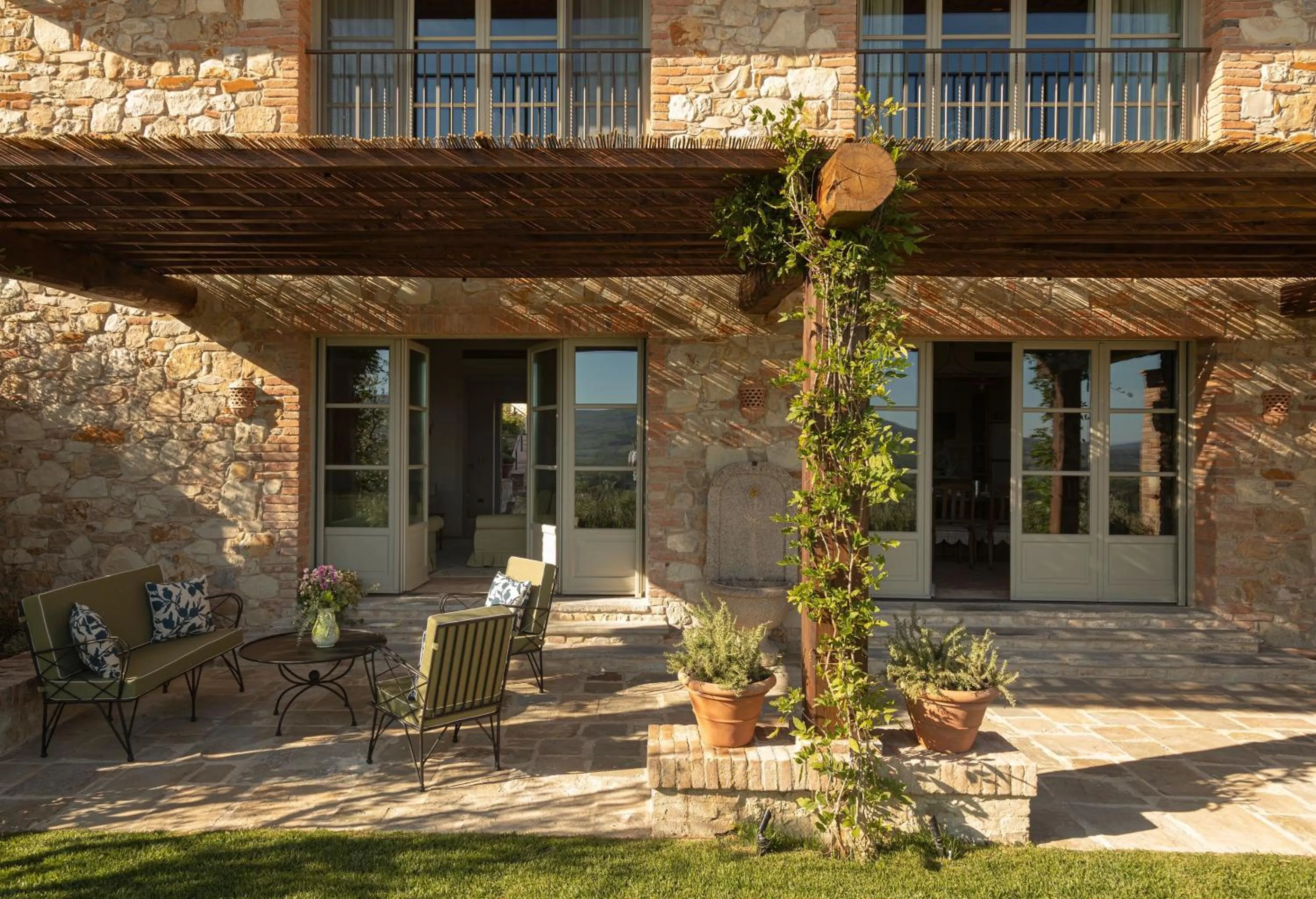 Patio in Castello di Casole, A Belmond Hotel, Tuscany