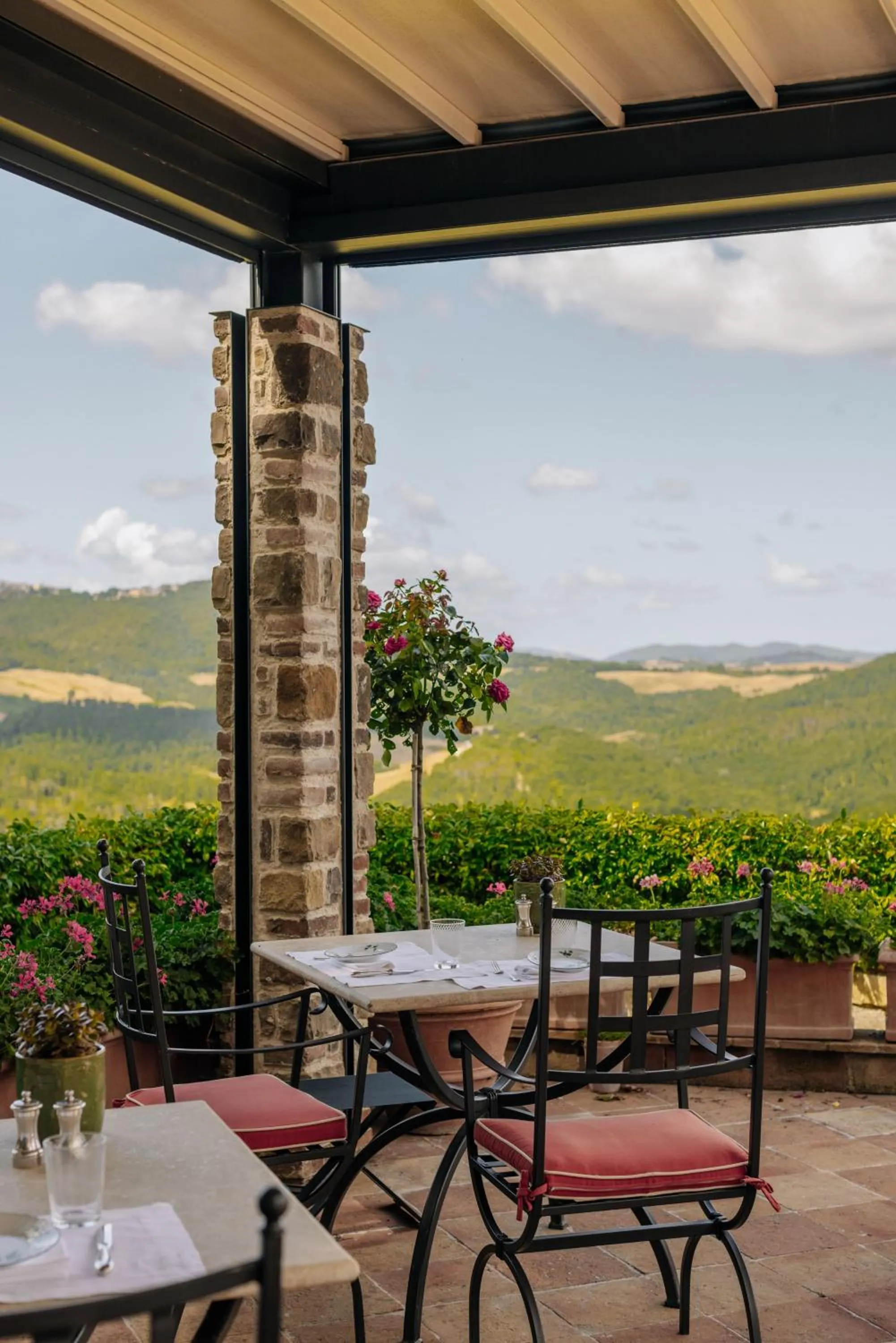 Patio in Castello di Casole, A Belmond Hotel, Tuscany
