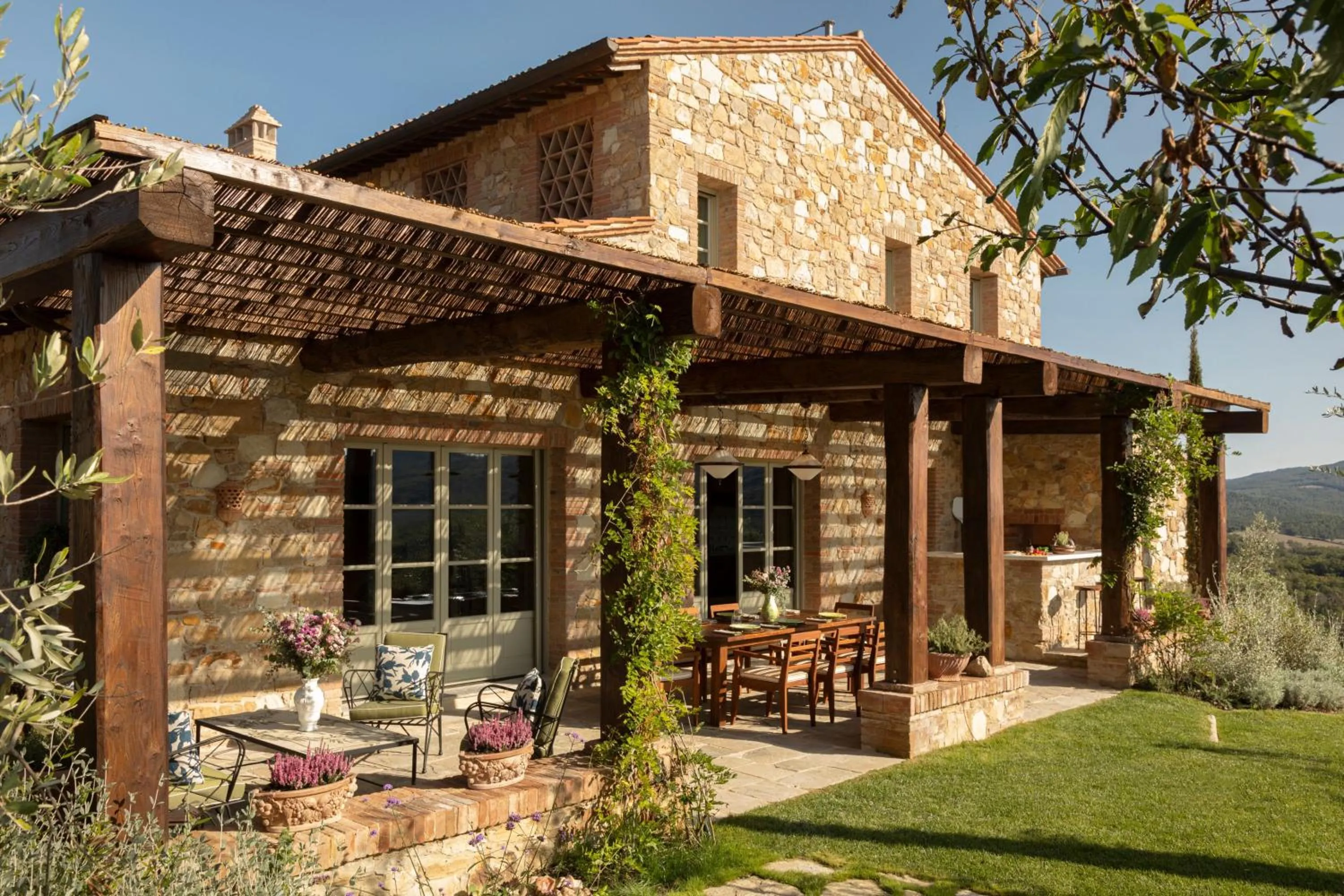Patio in Castello di Casole, A Belmond Hotel, Tuscany