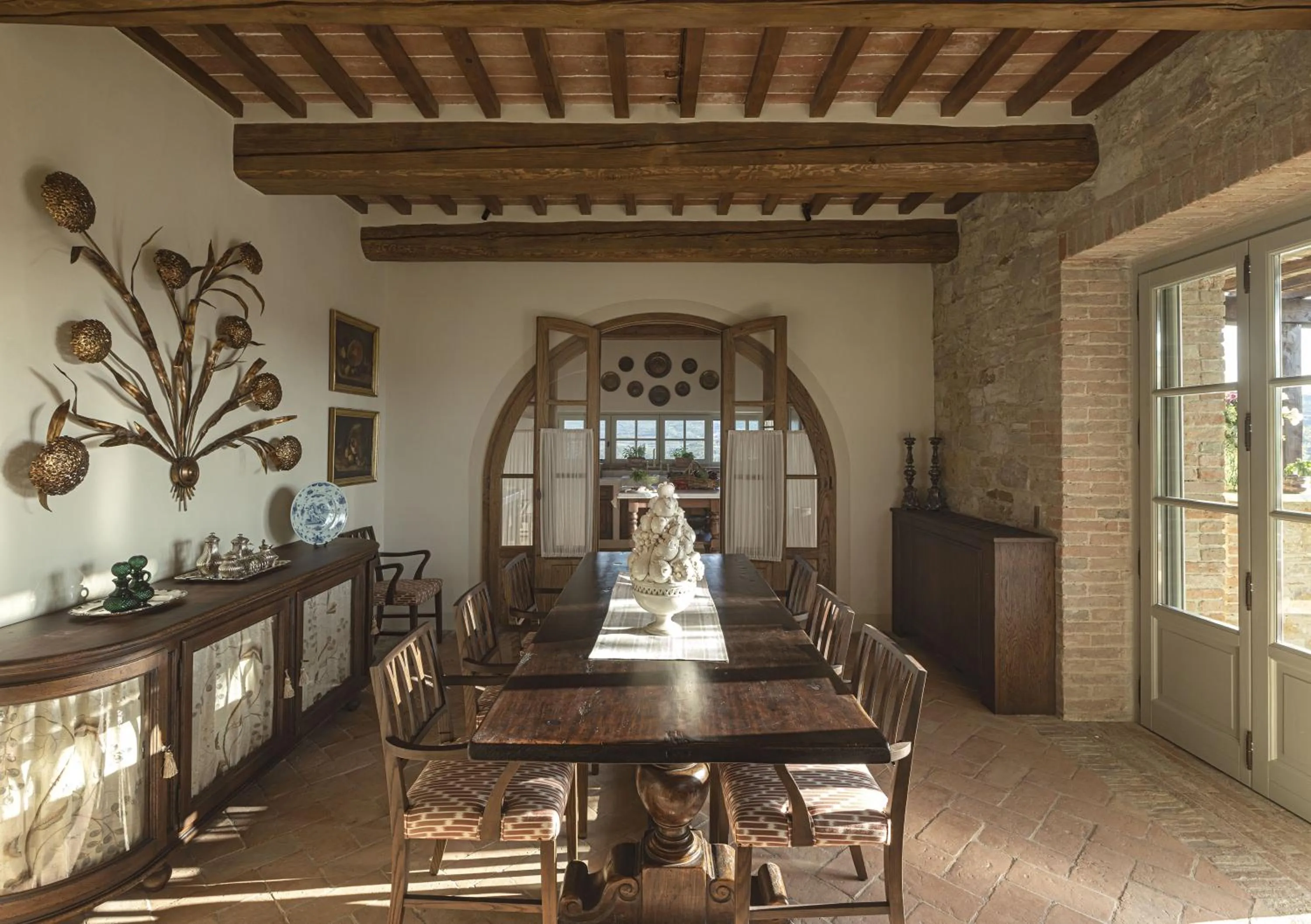 Dining area in Castello di Casole, A Belmond Hotel, Tuscany