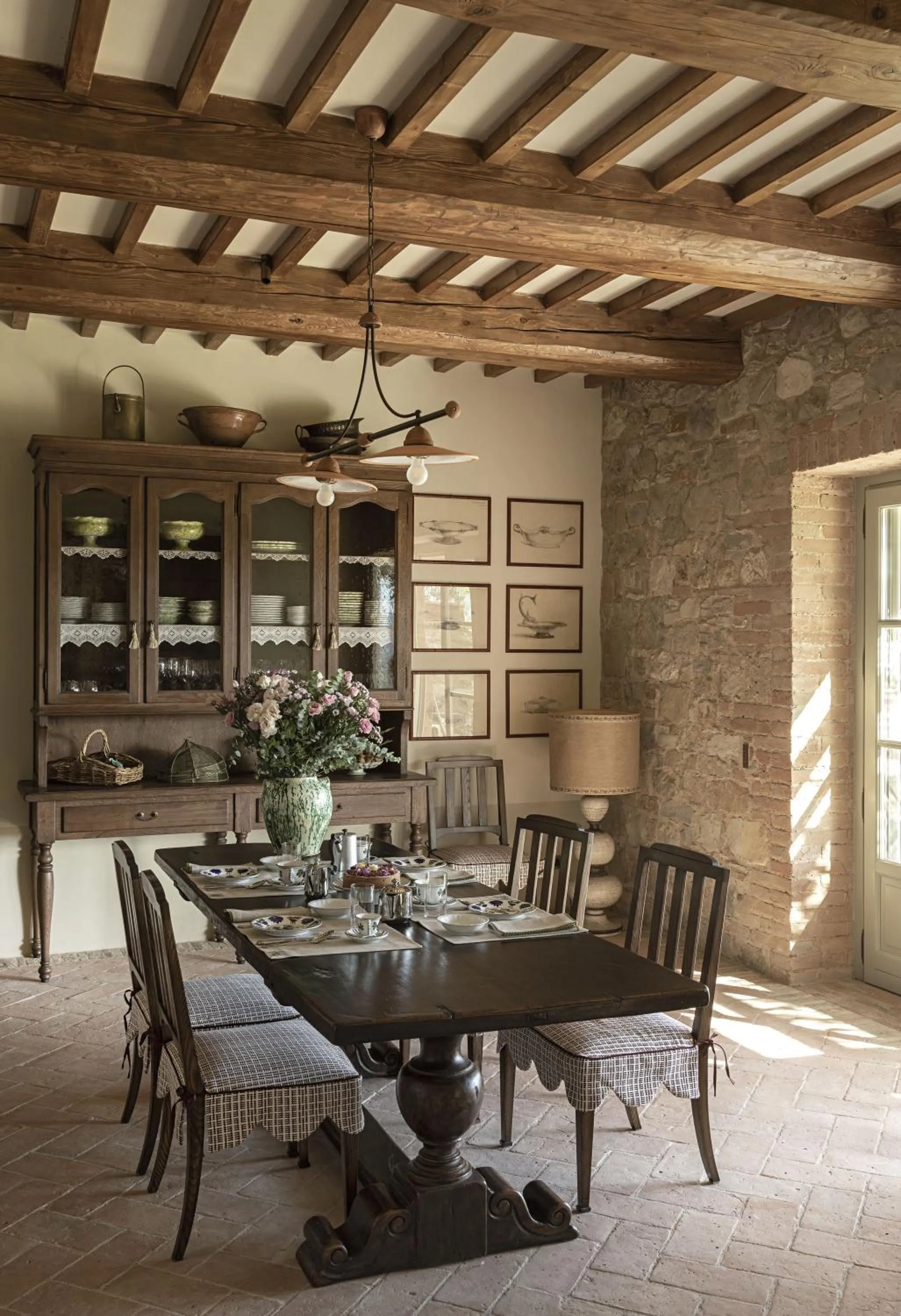 Dining area in Castello di Casole, A Belmond Hotel, Tuscany