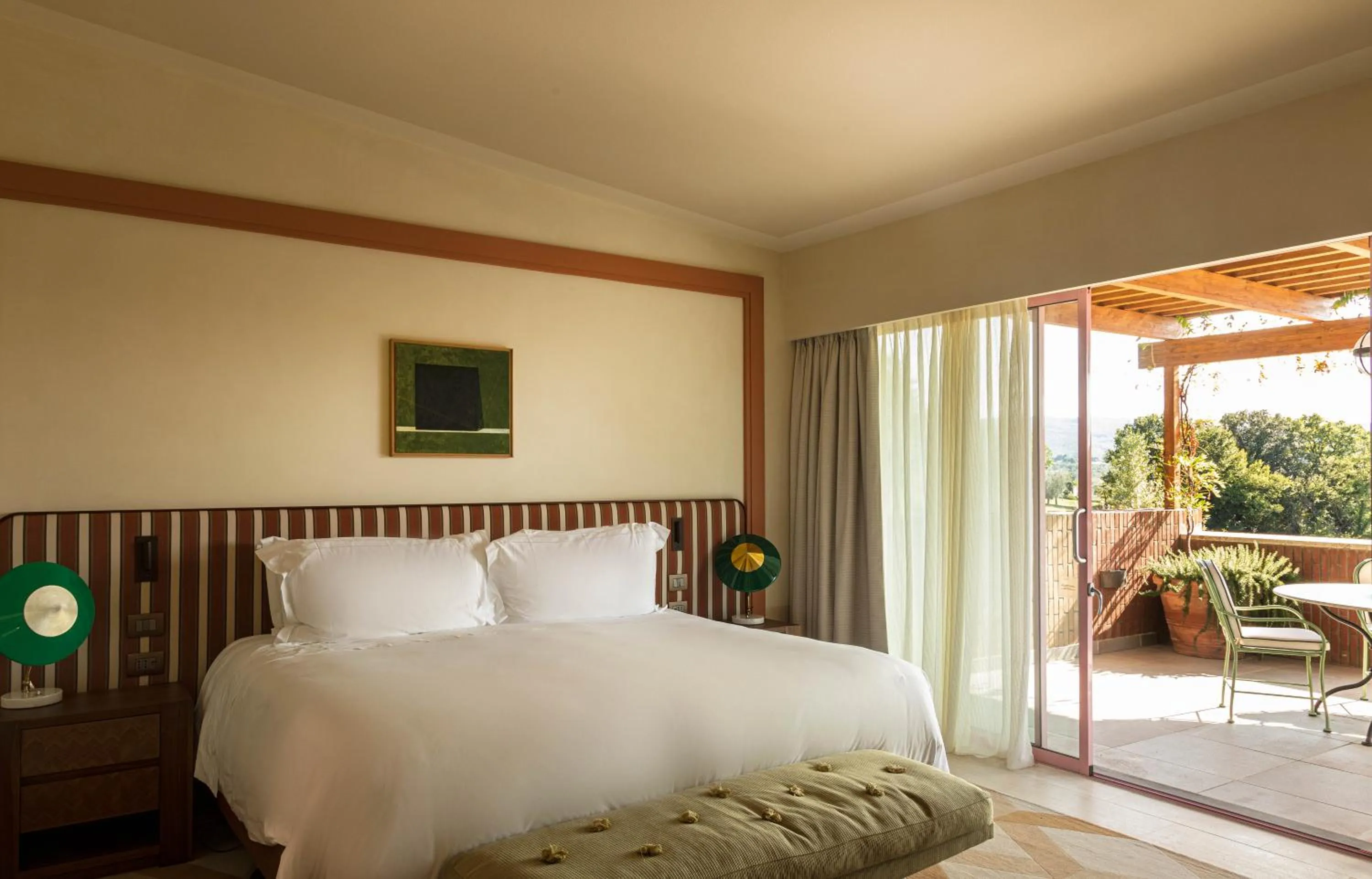 Bedroom, Bed in Castello di Casole, A Belmond Hotel, Tuscany