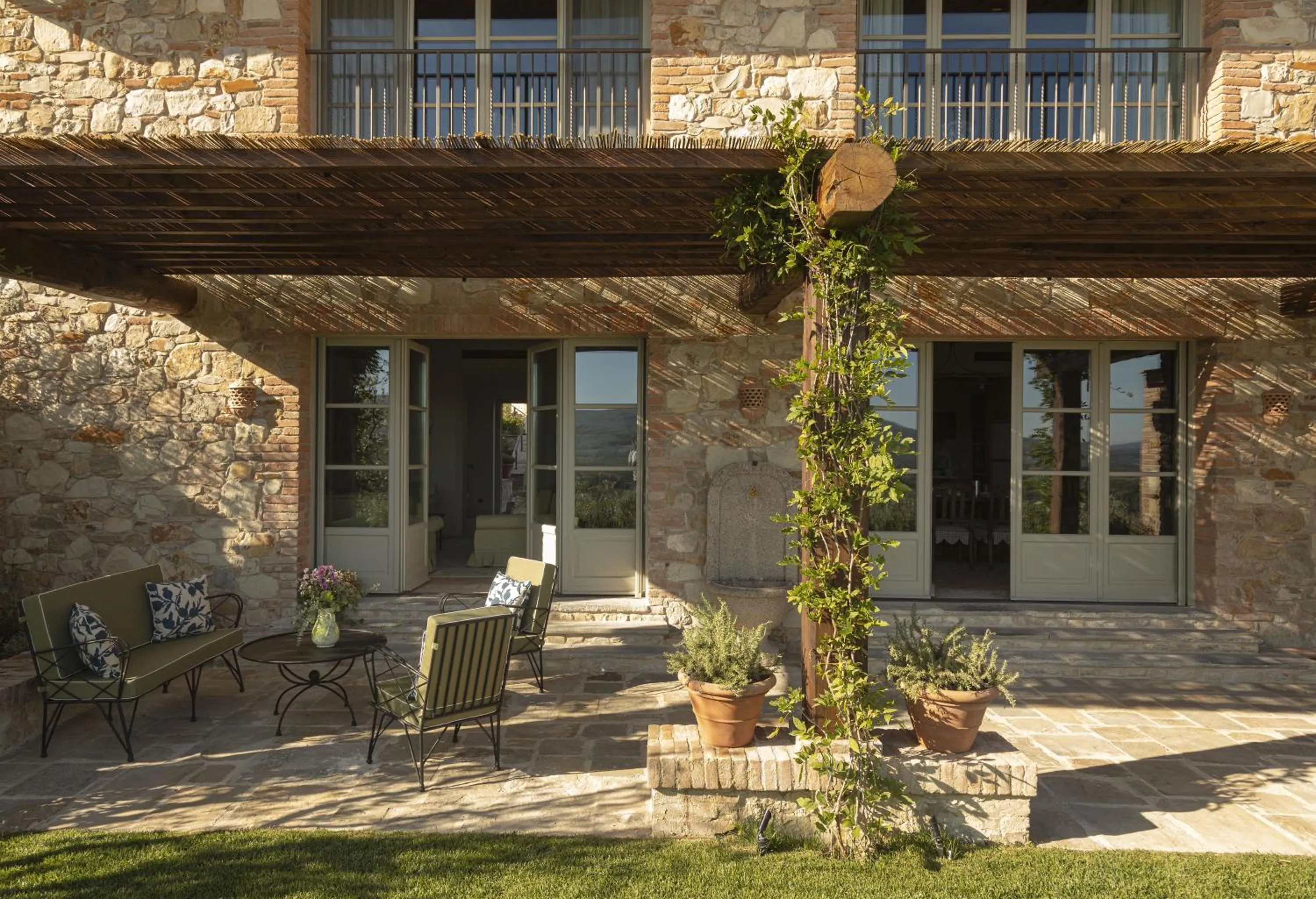 Patio in Castello di Casole, A Belmond Hotel, Tuscany