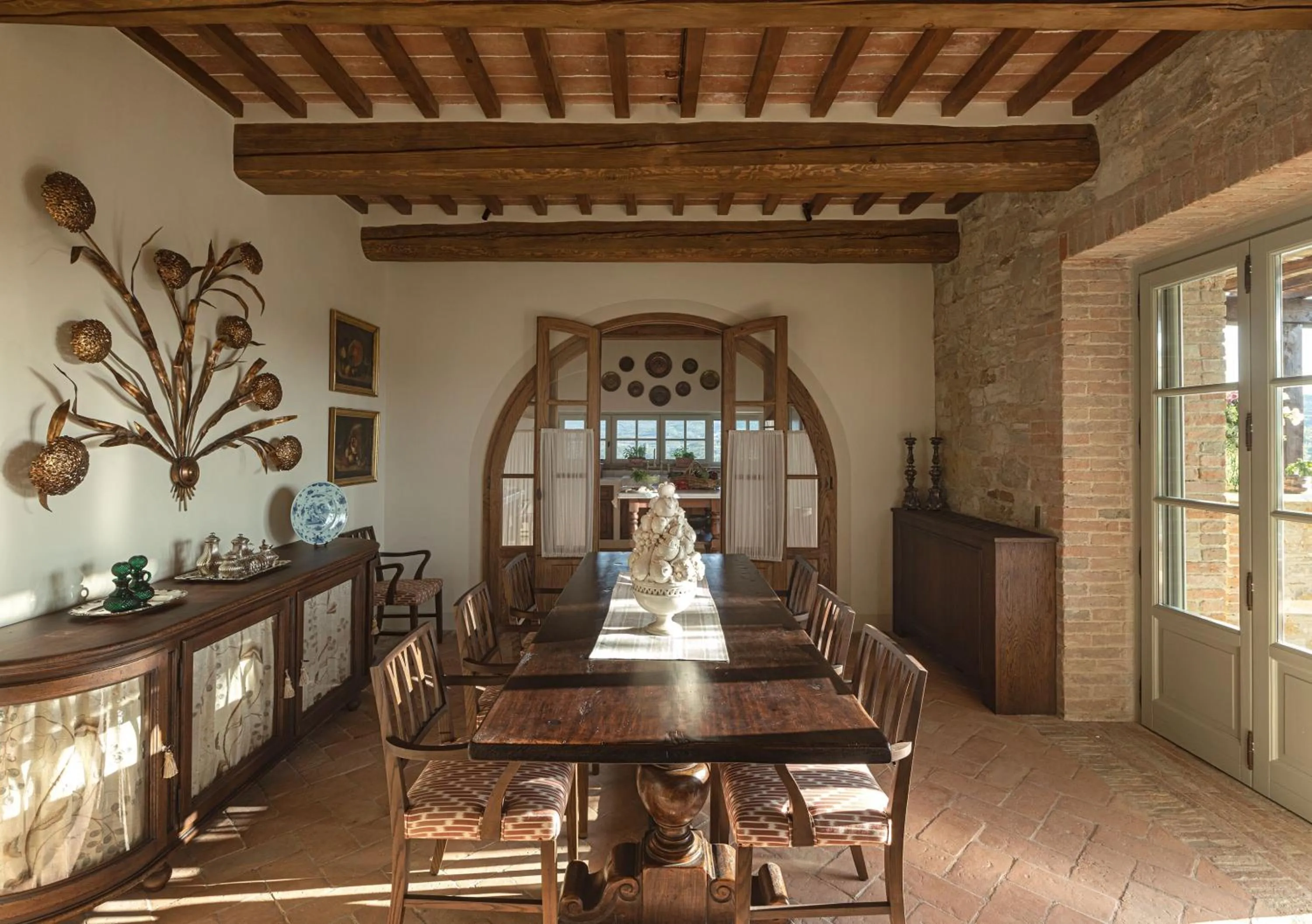 Dining area in Castello di Casole, A Belmond Hotel, Tuscany