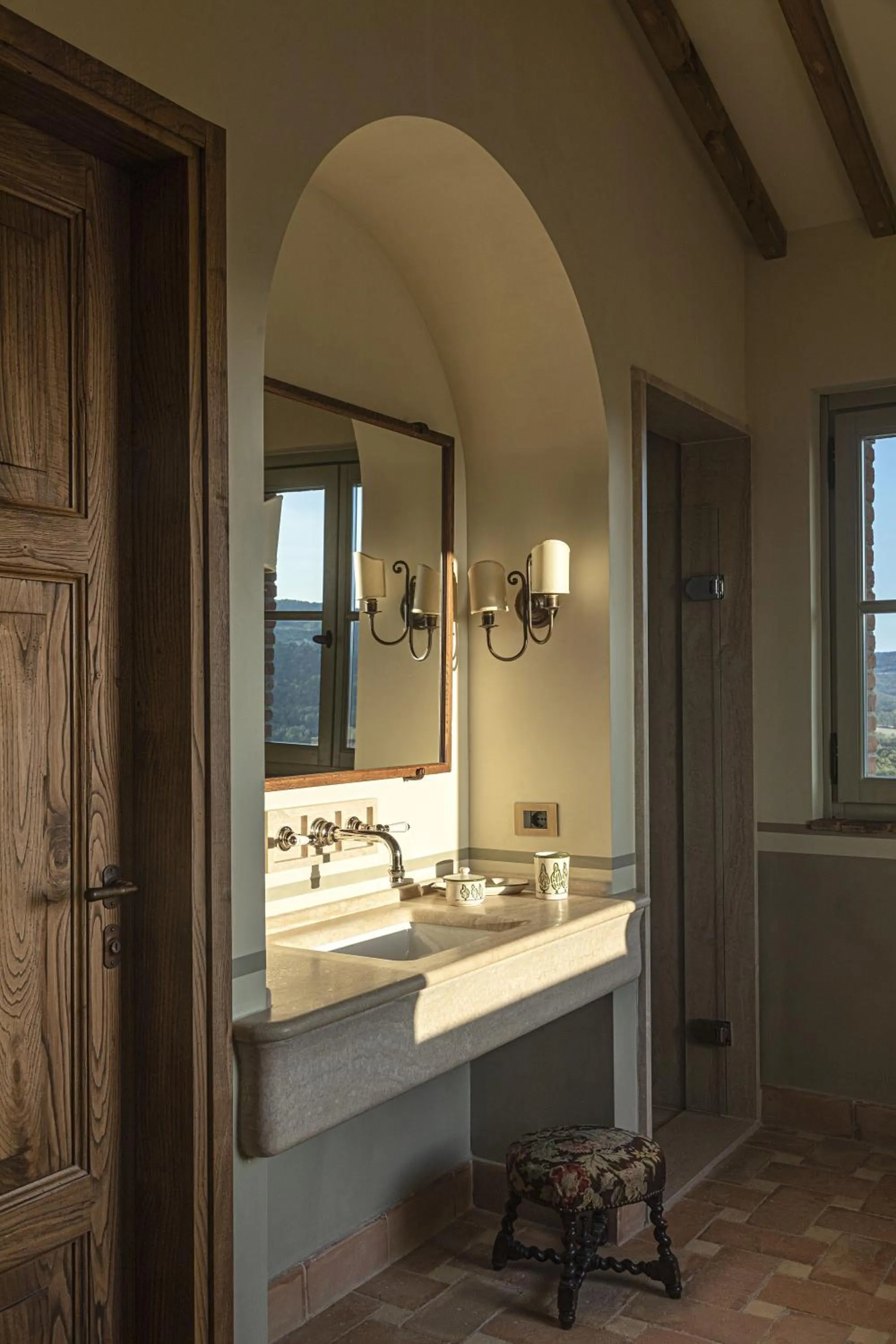 Bathroom in Castello di Casole, A Belmond Hotel, Tuscany