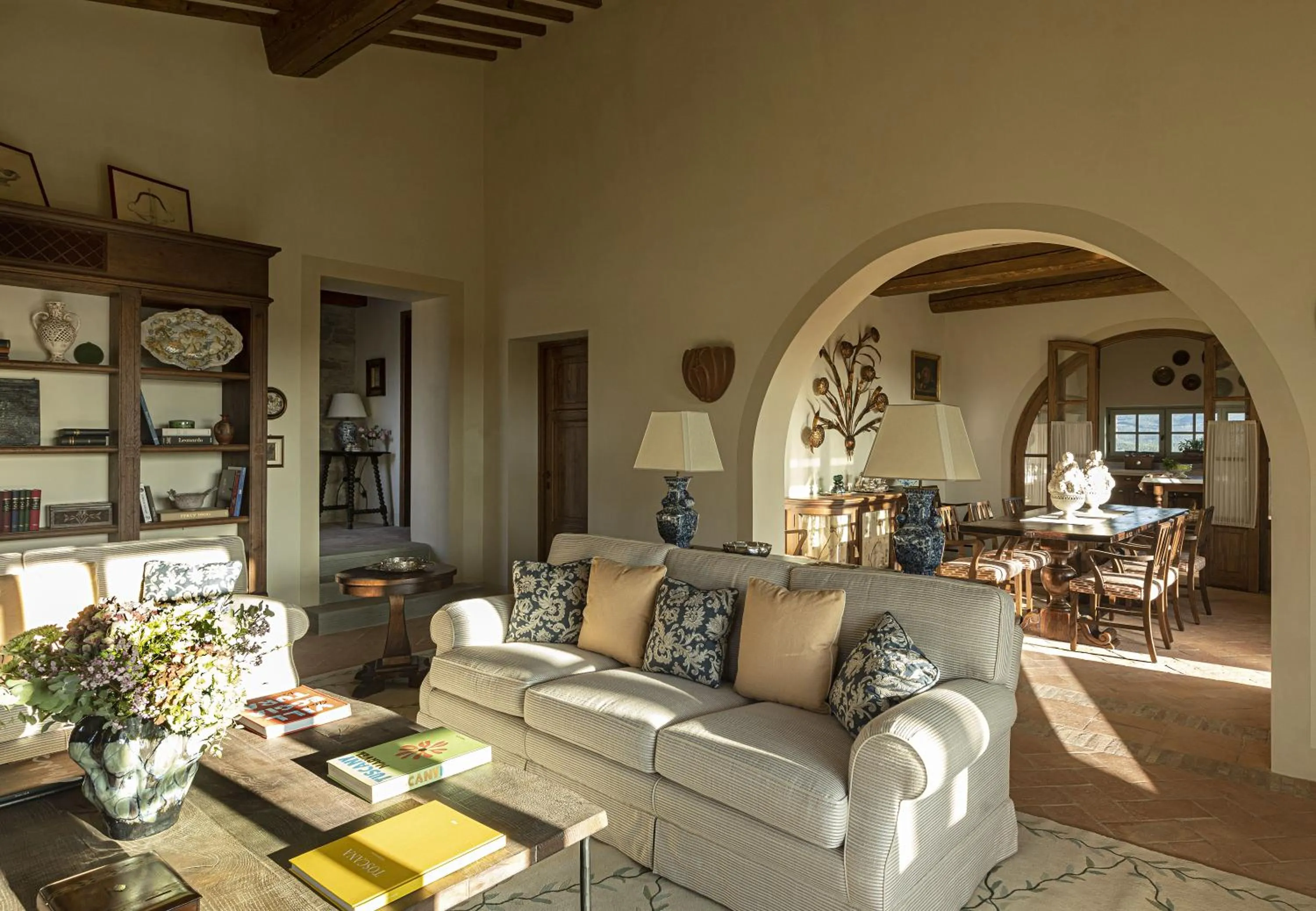 Living room in Castello di Casole, A Belmond Hotel, Tuscany