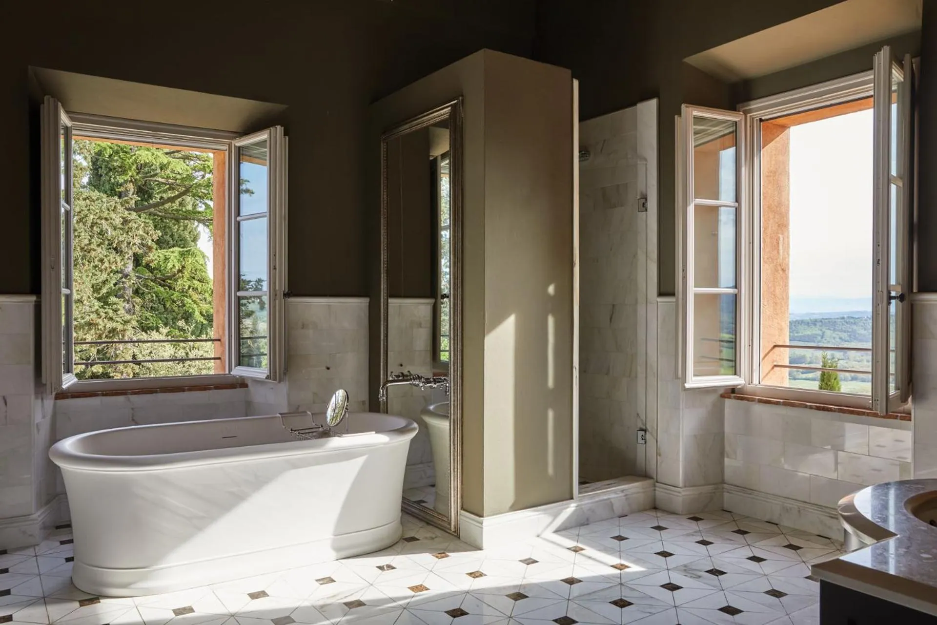 Bathroom in Castello di Casole, A Belmond Hotel, Tuscany