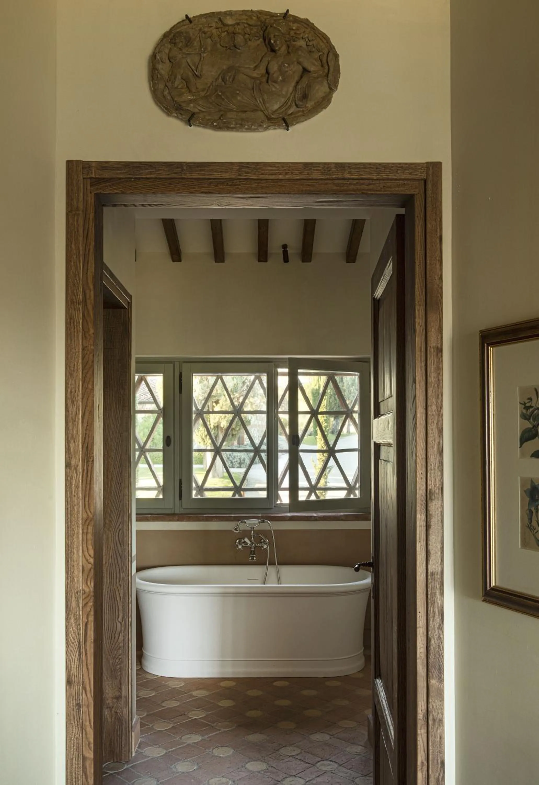 Bathroom in Castello di Casole, A Belmond Hotel, Tuscany
