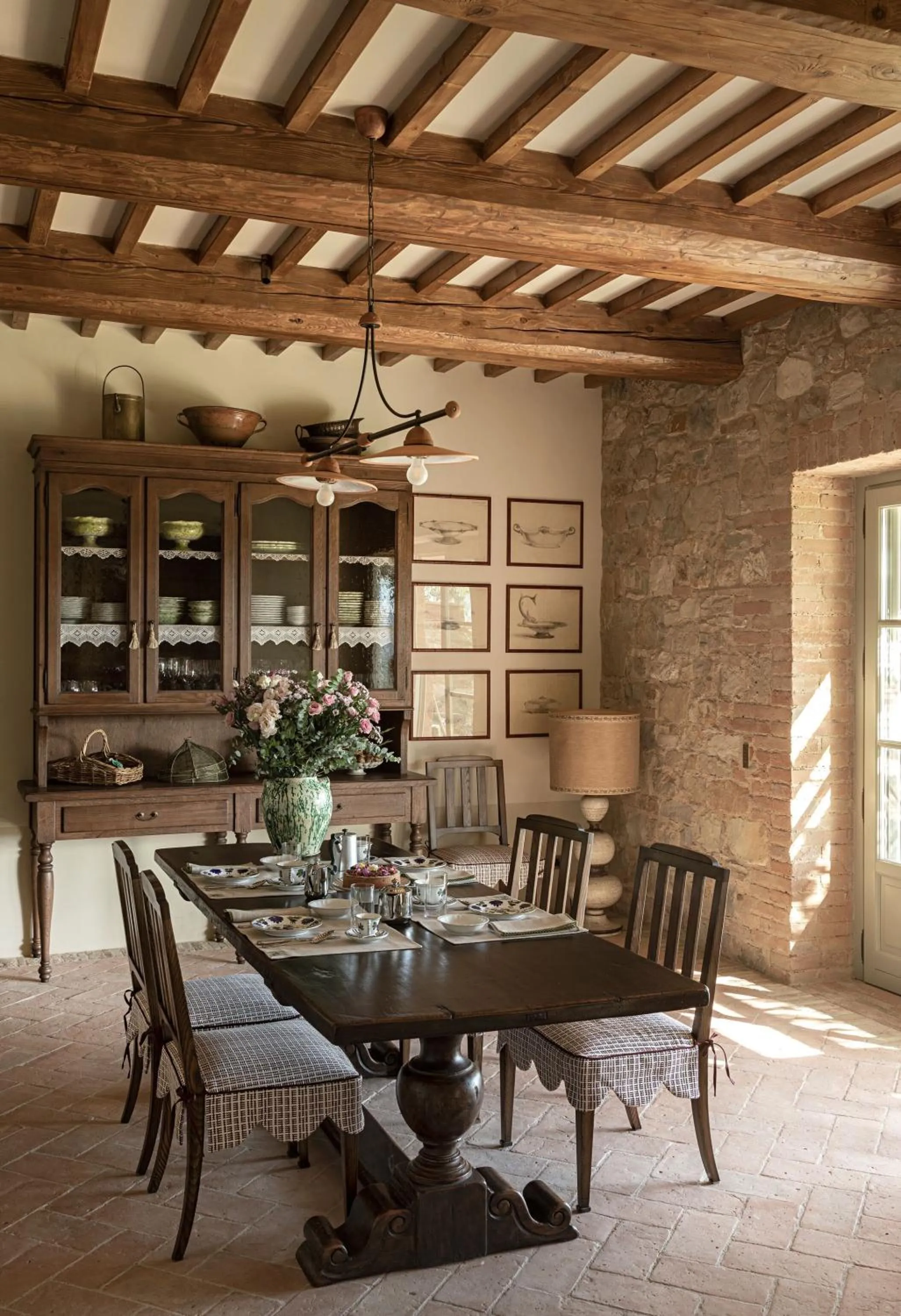 Dining area in Castello di Casole, A Belmond Hotel, Tuscany