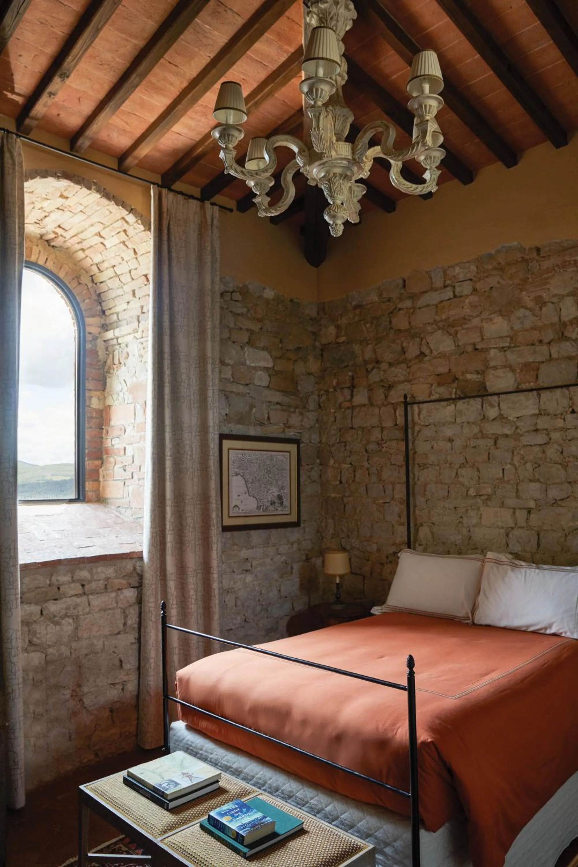 Bedroom, Bed in Castello di Casole, A Belmond Hotel, Tuscany