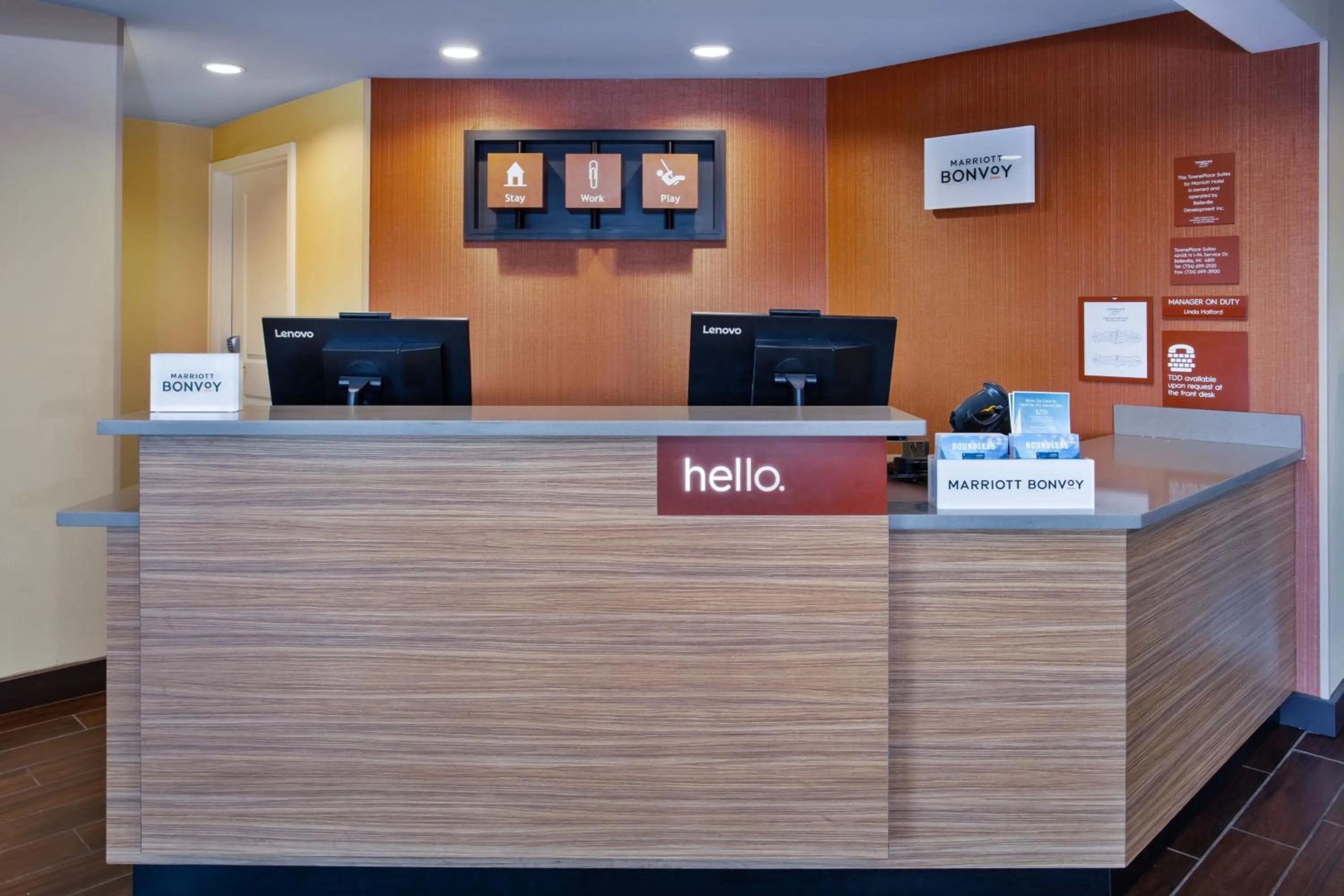 Lobby or reception in TownePlace Suites by Marriott Detroit Belleville
