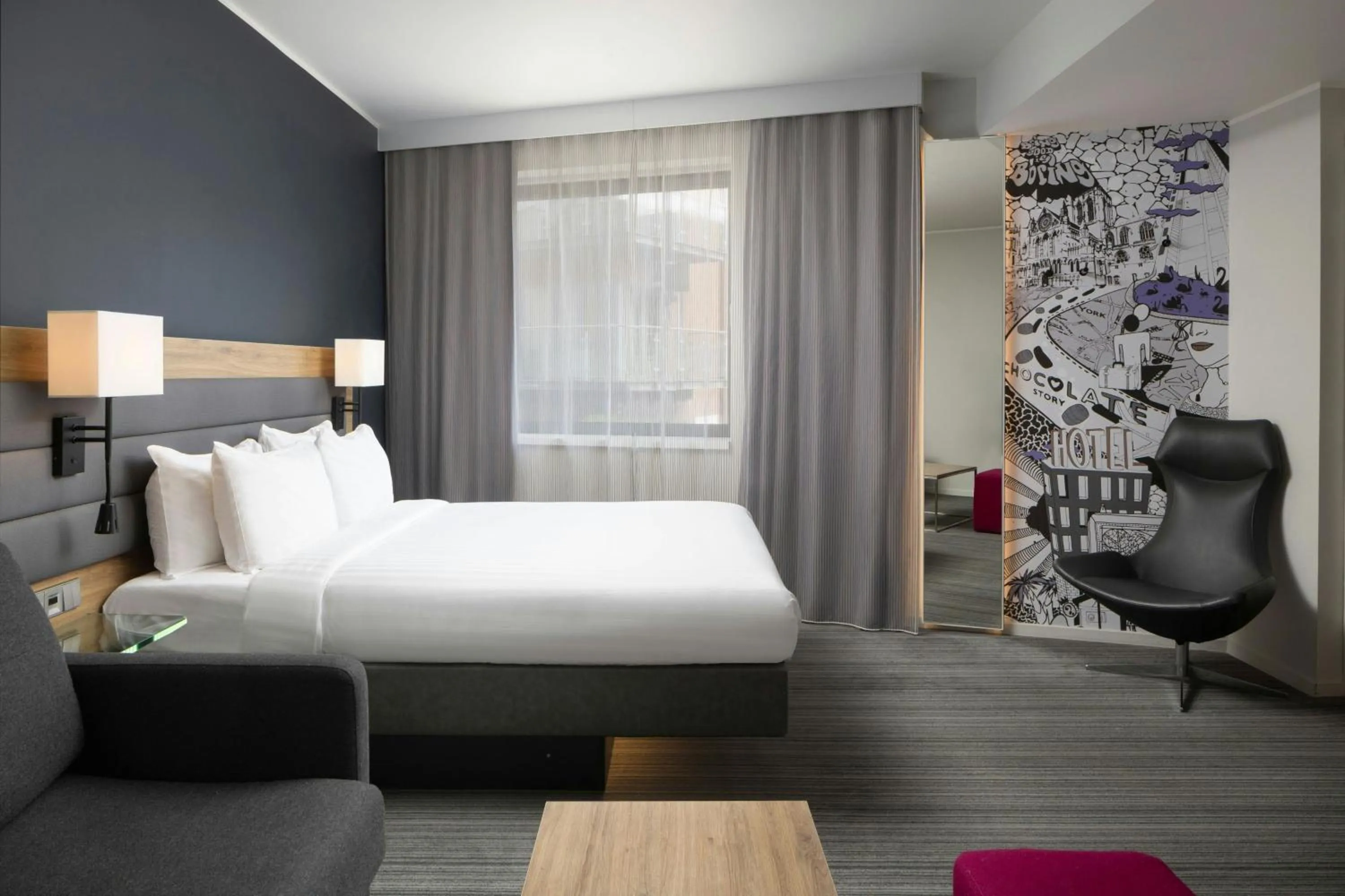 Photo of the whole room, Bed in Moxy York