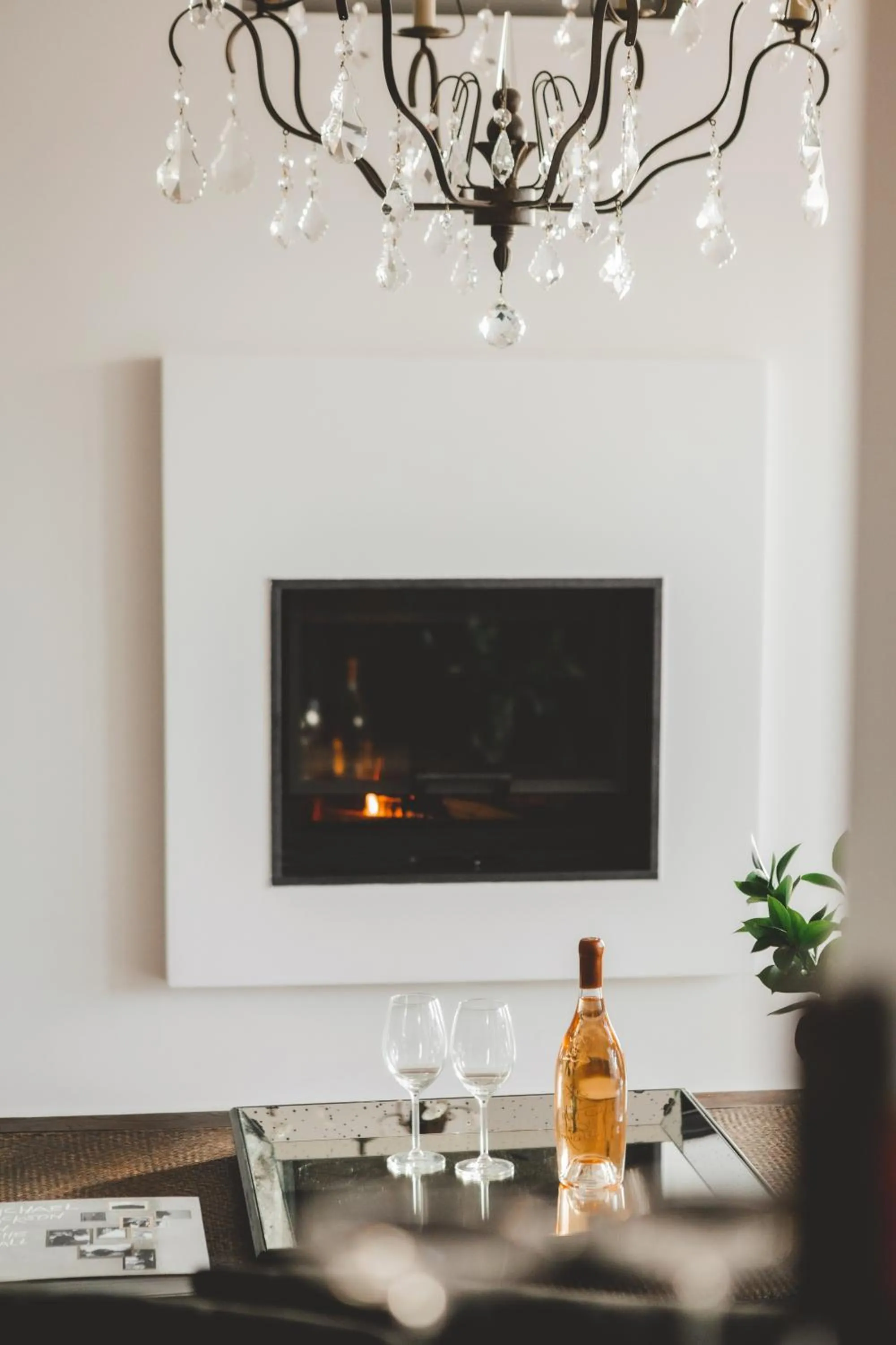 fireplace in Frost Boutique Hotel