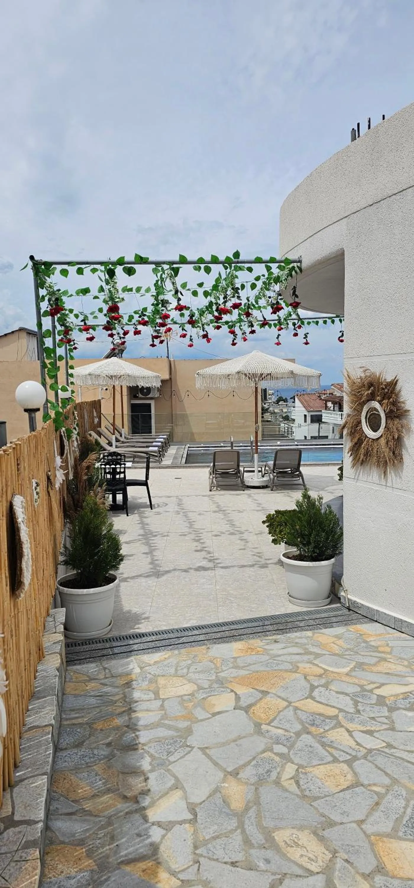 Pool view in Vila Finnley