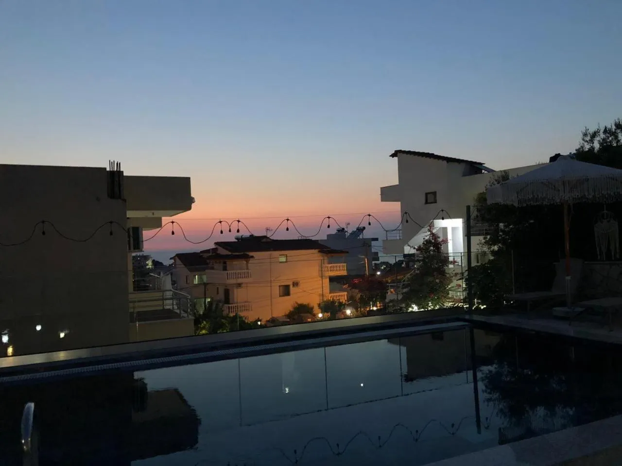 Pool view in Vila Finnley