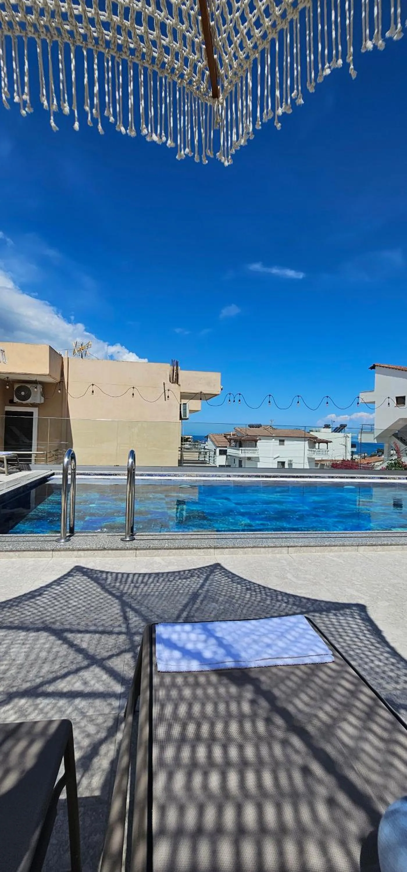 Pool view in Vila Finnley