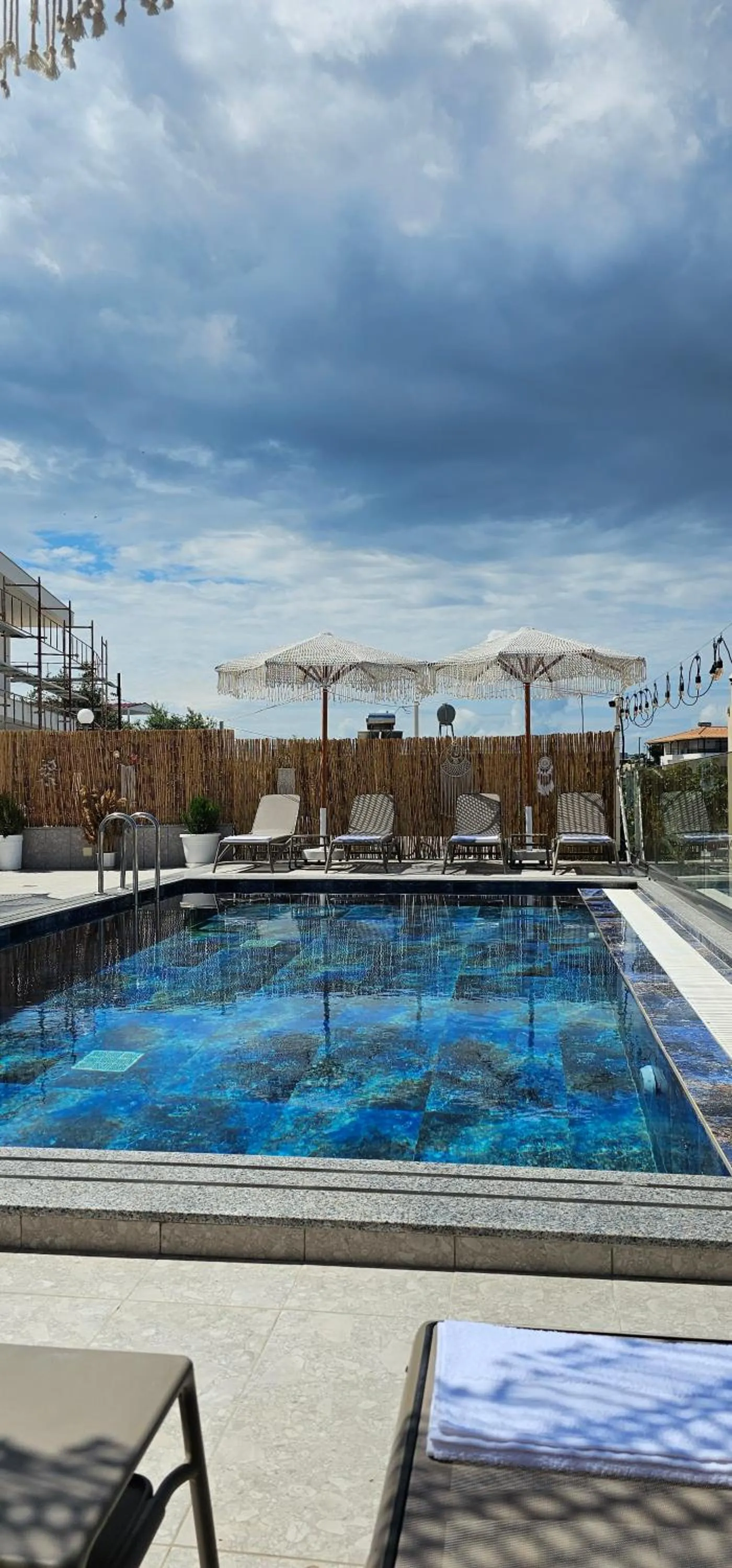 Pool view in Vila Finnley