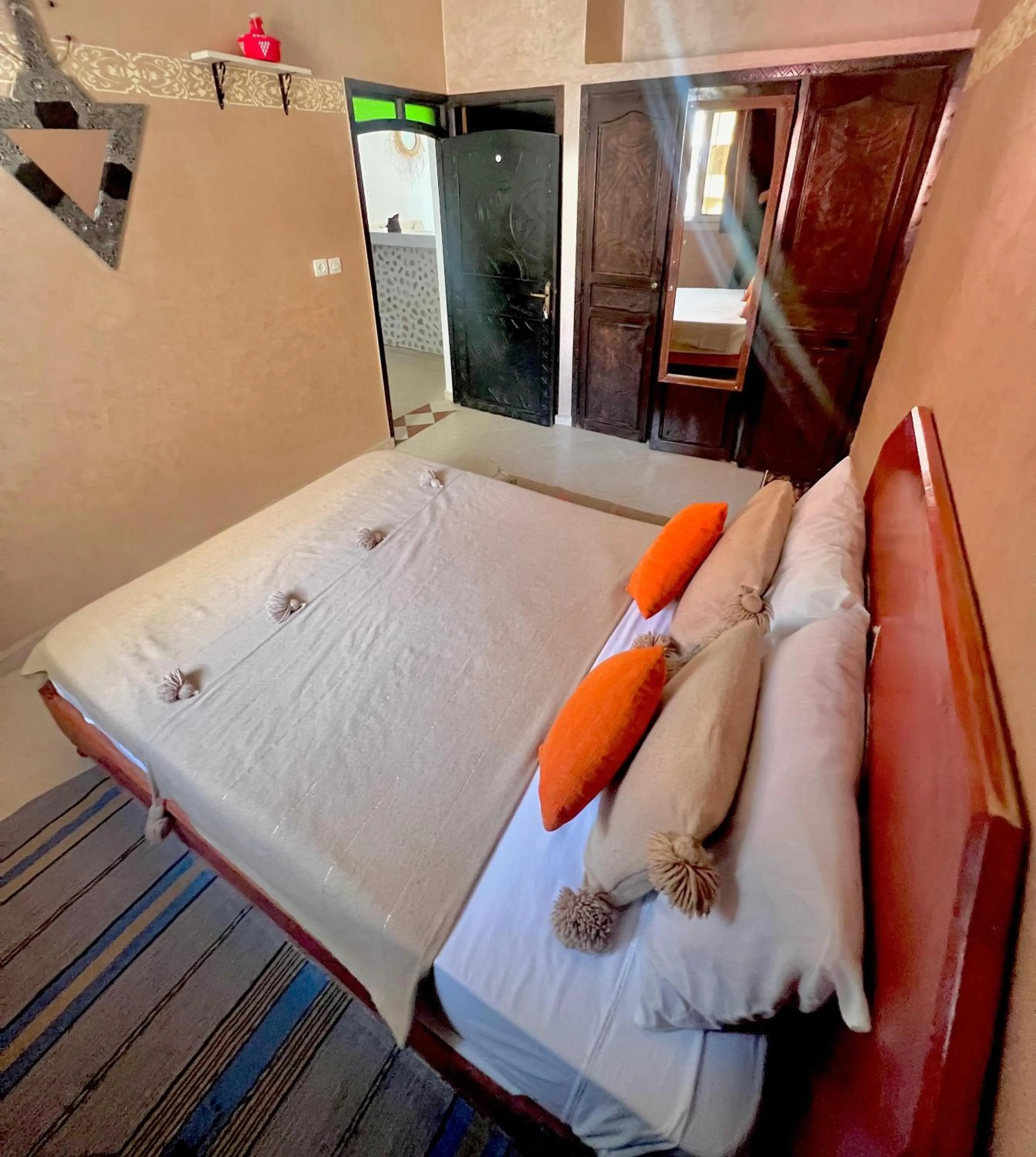 Bathroom, Bed in Original Surf Morocco