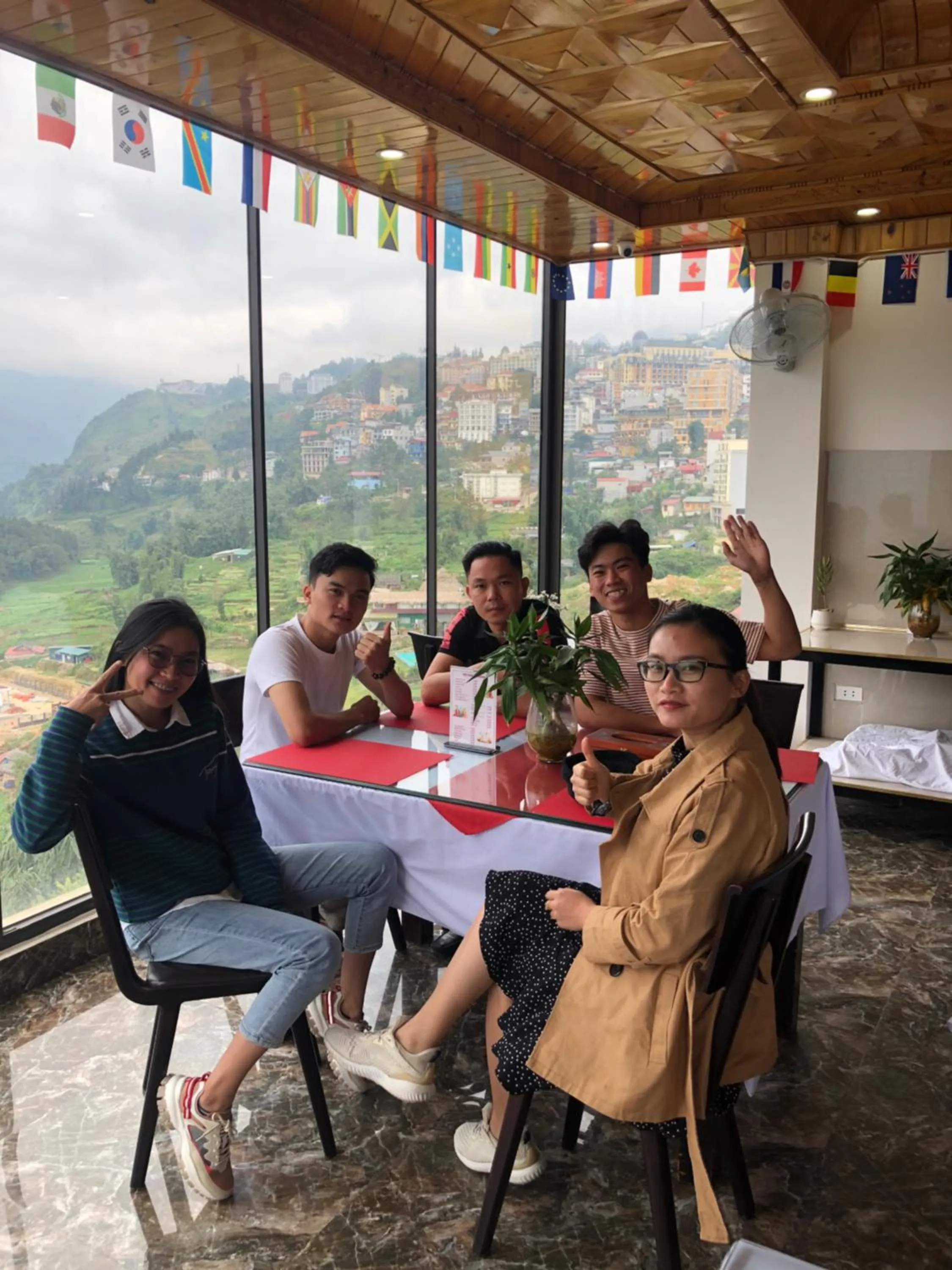 group of guests in Sapa Valley view hotel