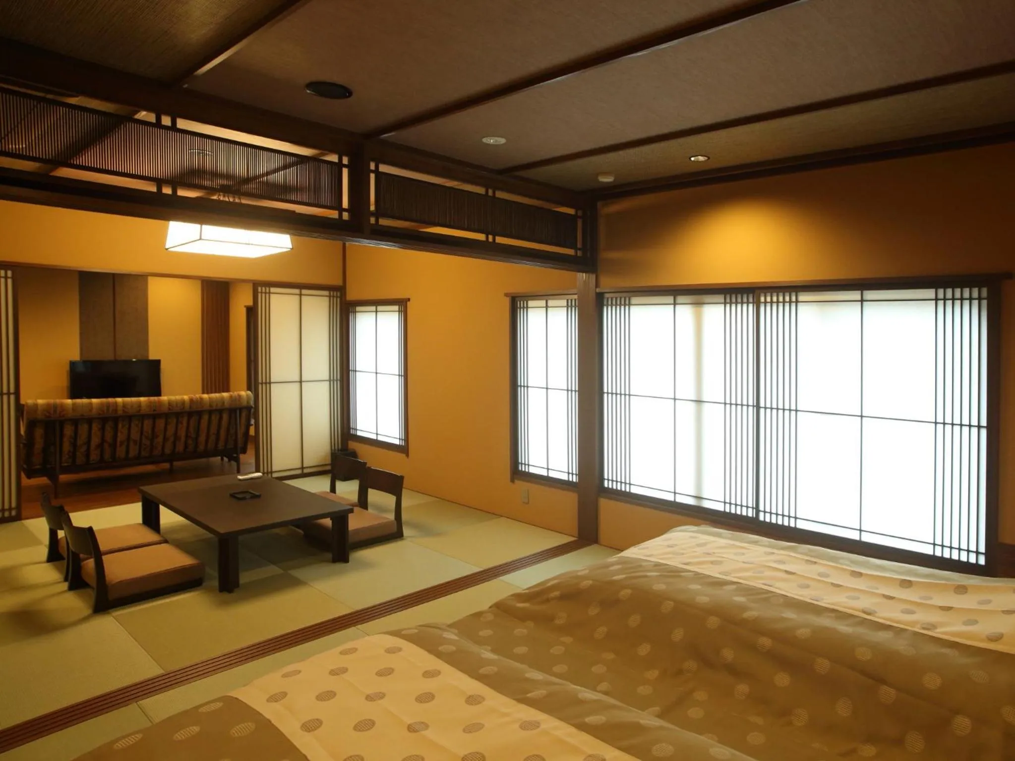 Bed in Kanazawa Yuwaku Onsen Kokarian