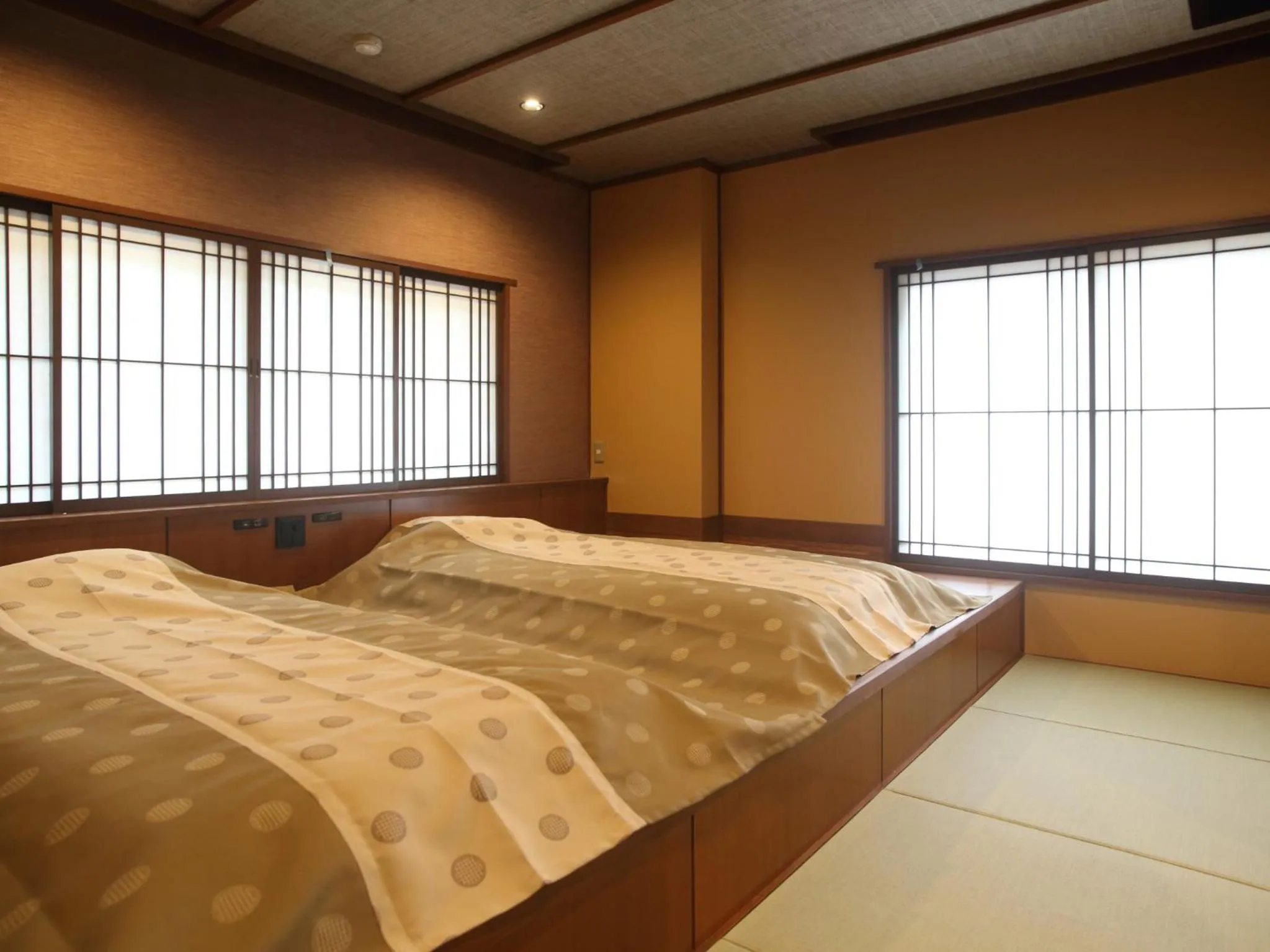 Bed in Kanazawa Yuwaku Onsen Kokarian