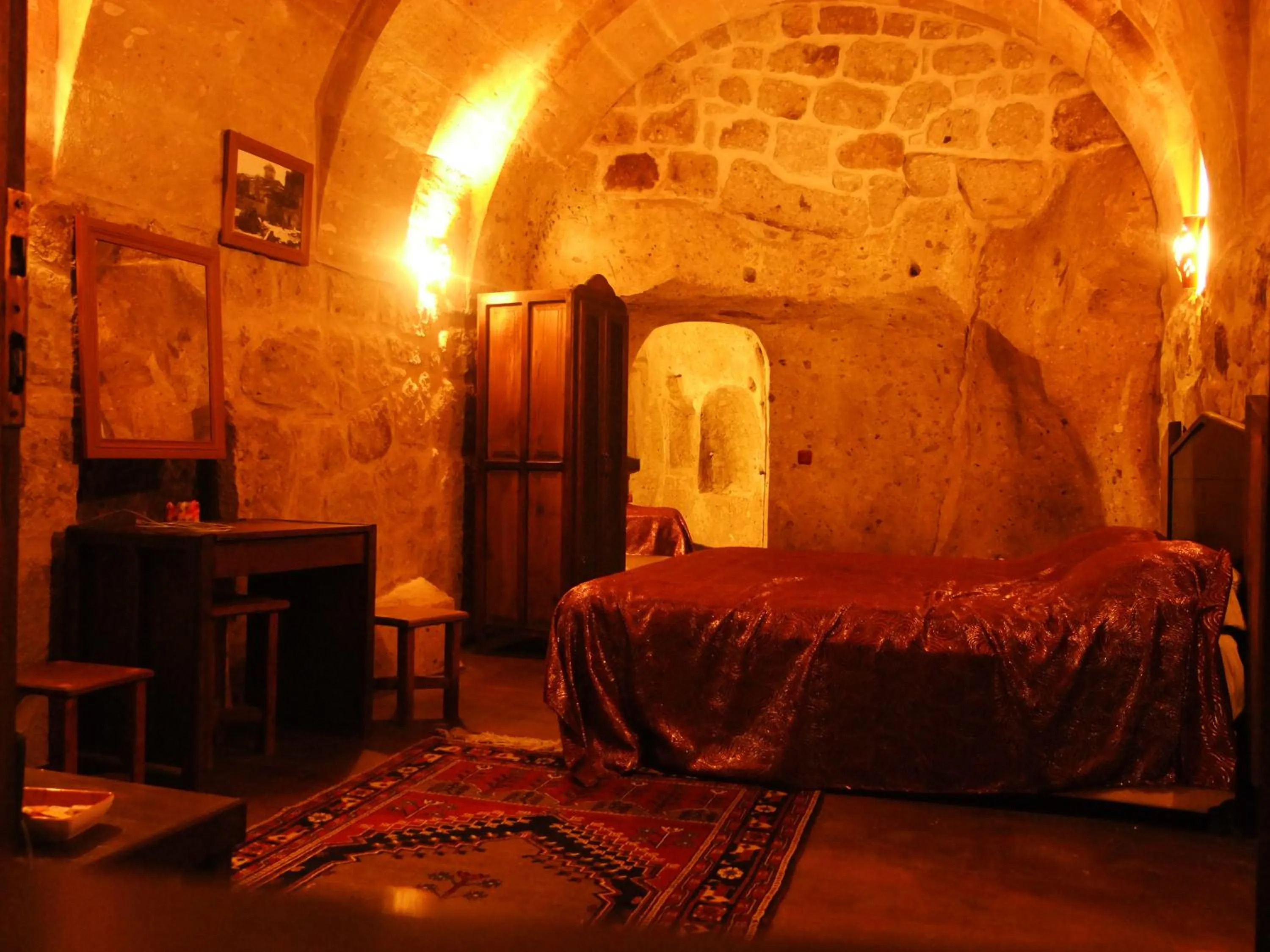 Decorative detail, Bed in Kapadokya Ihlara Konakları Otel Akinci Konagi