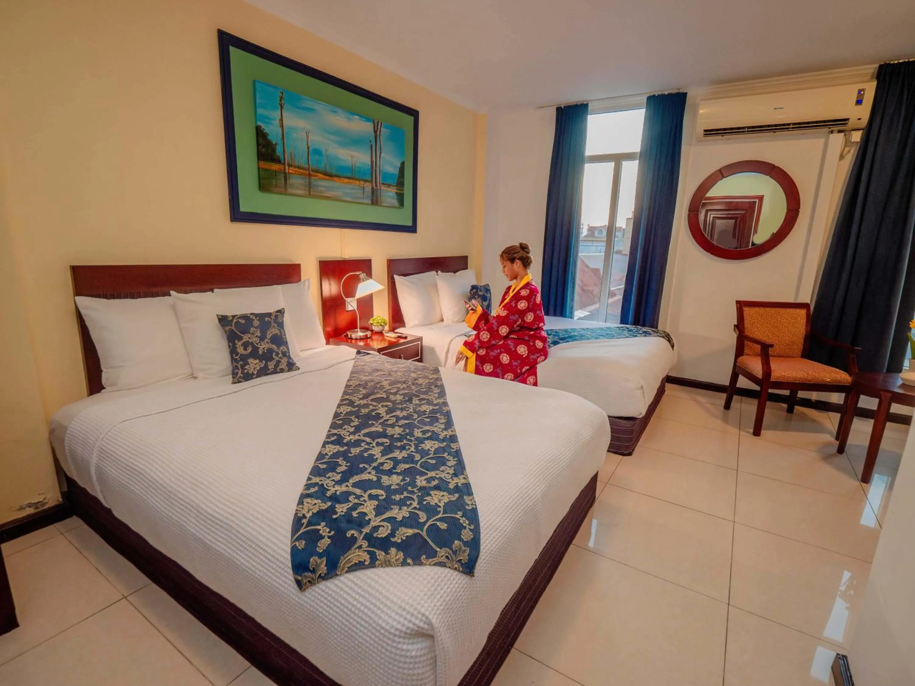 Bed in Hotel Palacio