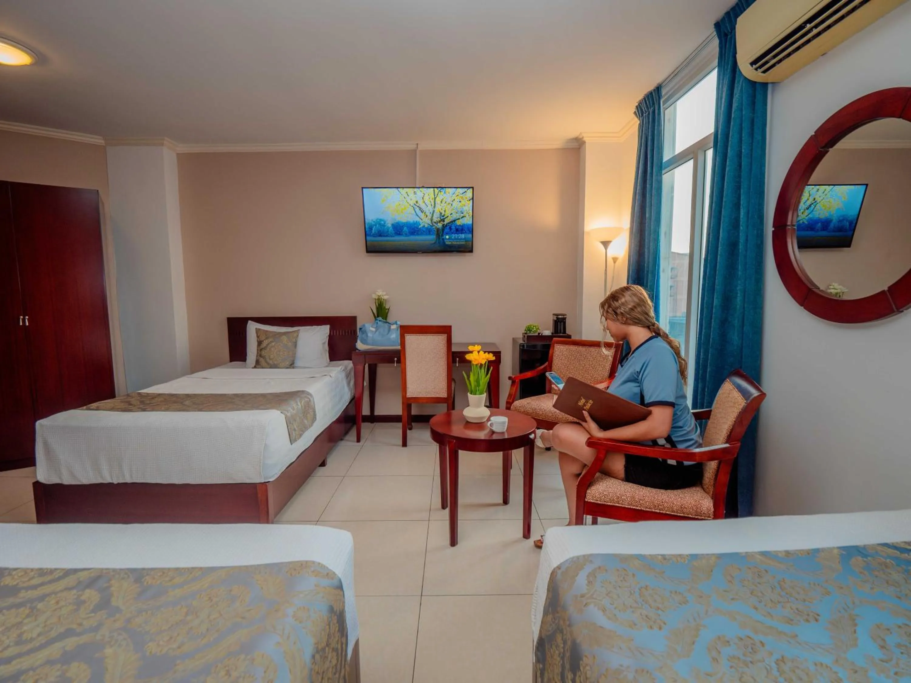 Bed in Hotel Palacio