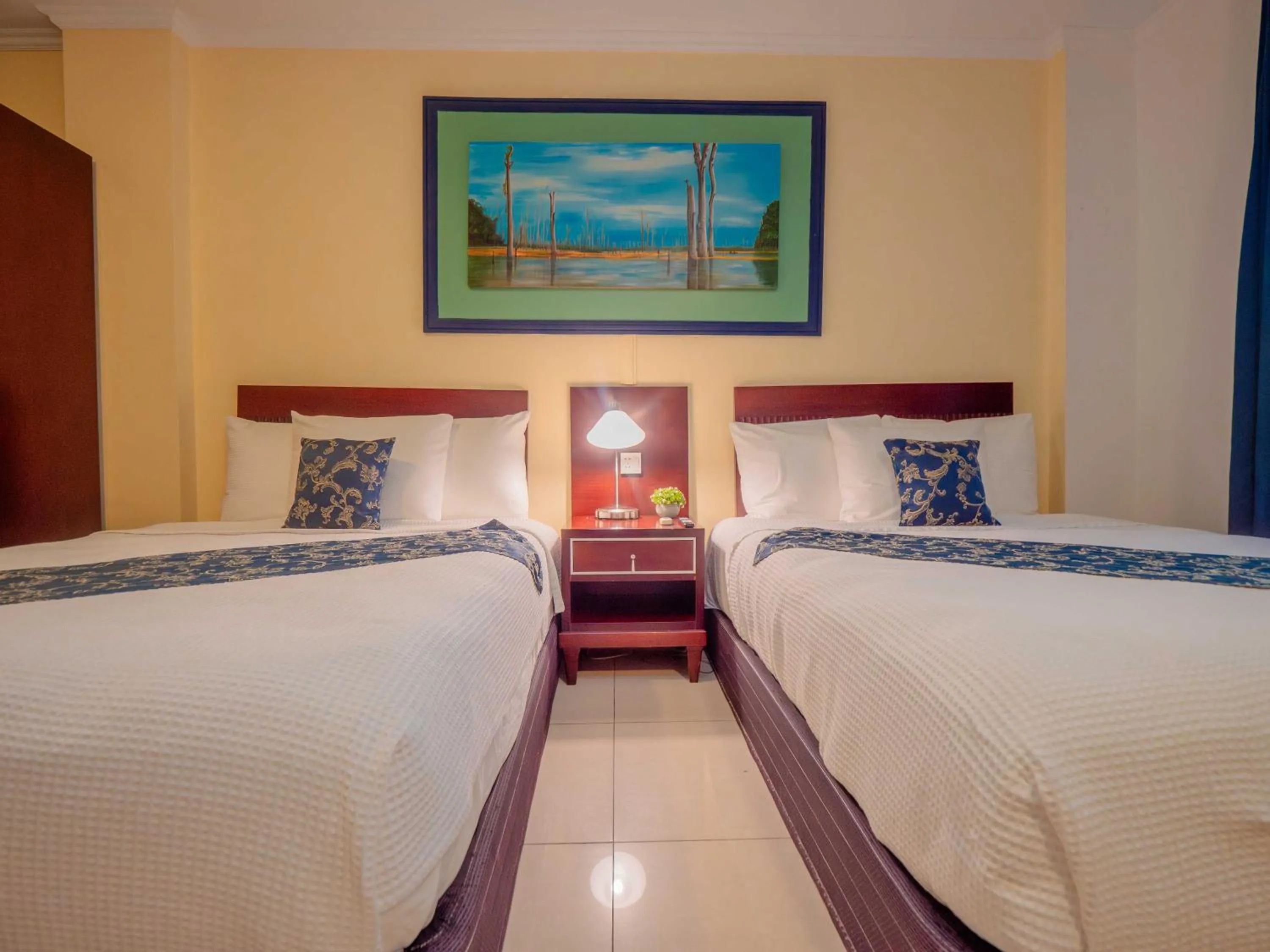 Bed in Hotel Palacio