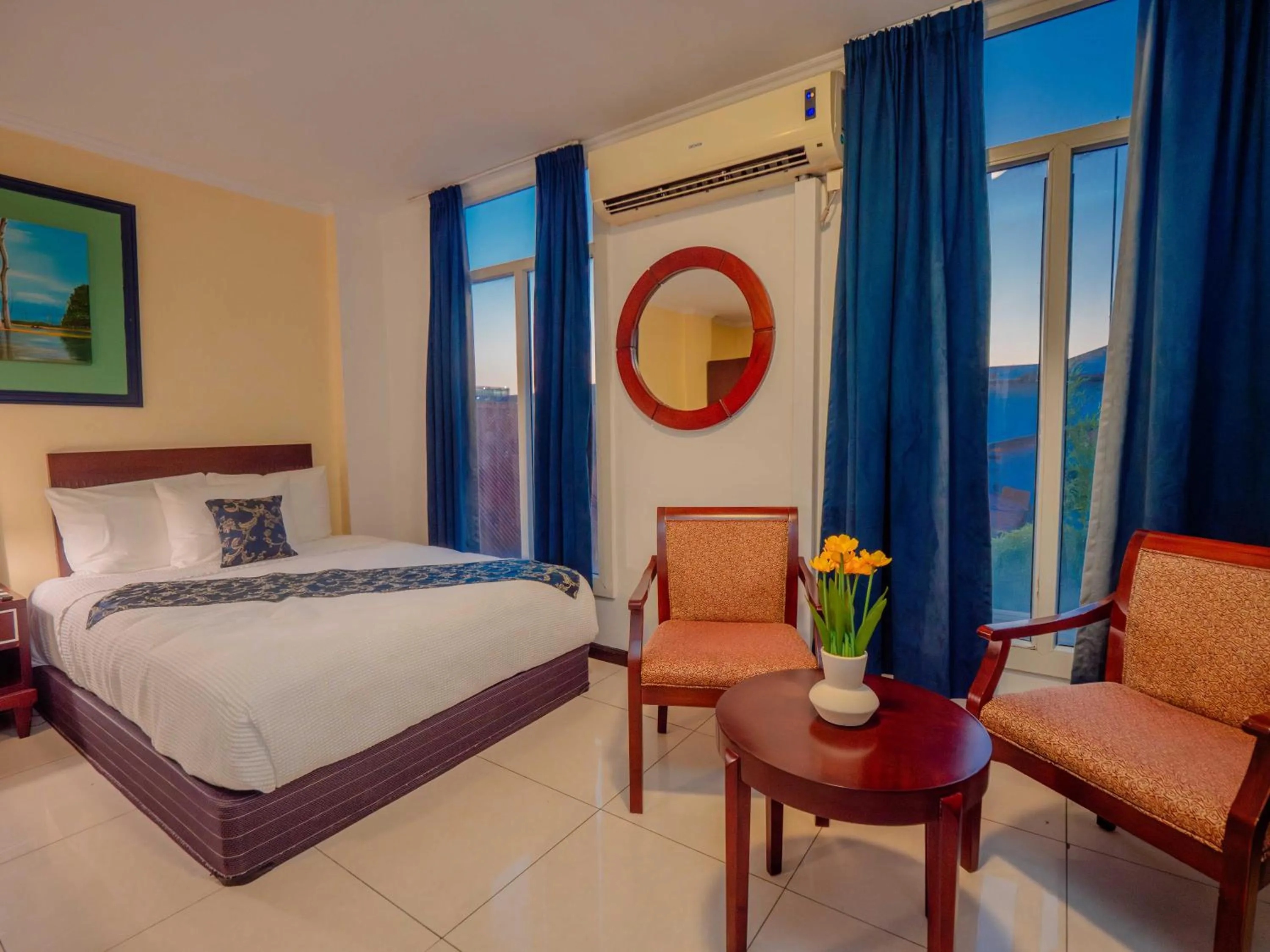 Bed in Hotel Palacio