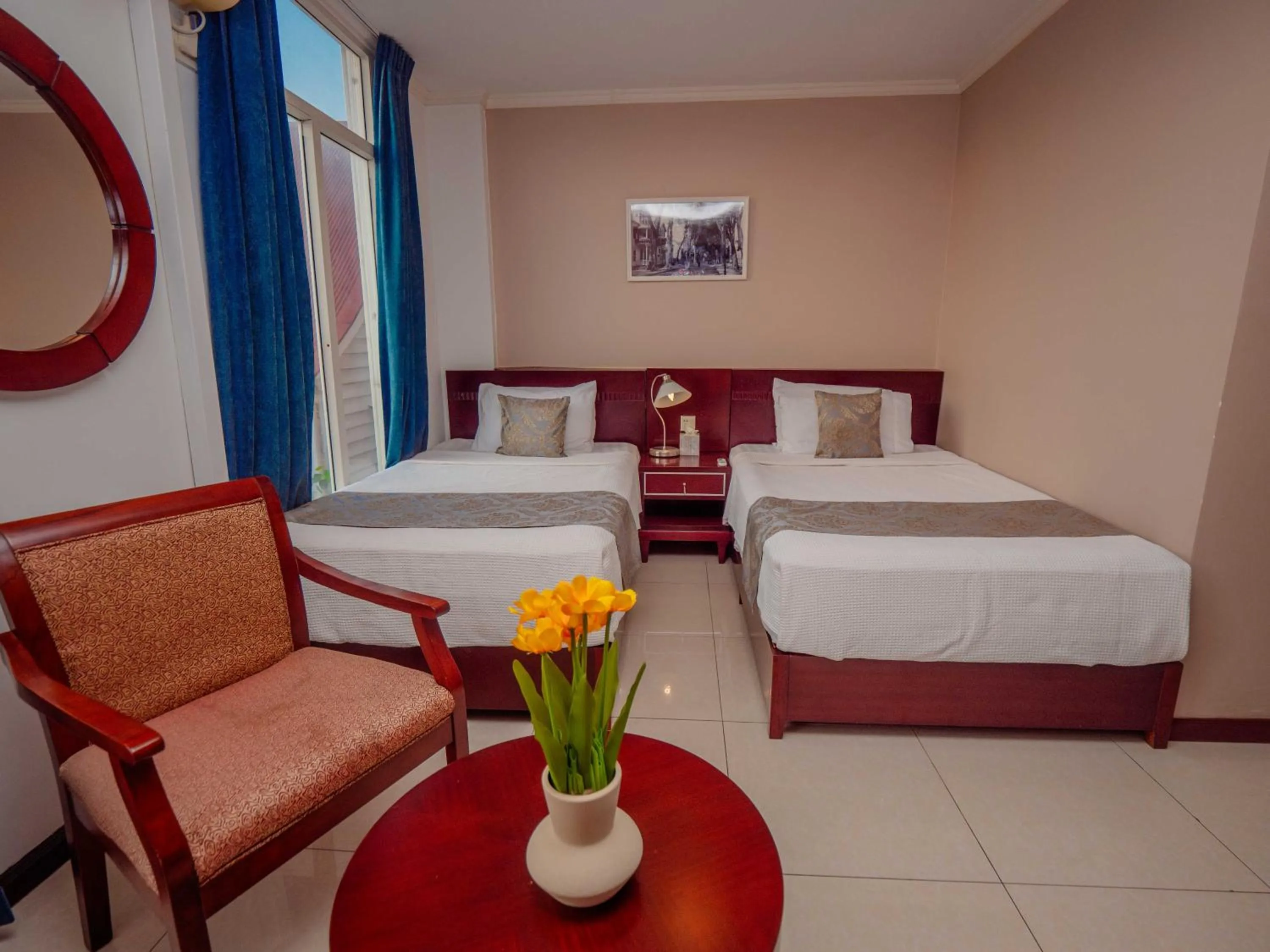 Bed in Hotel Palacio