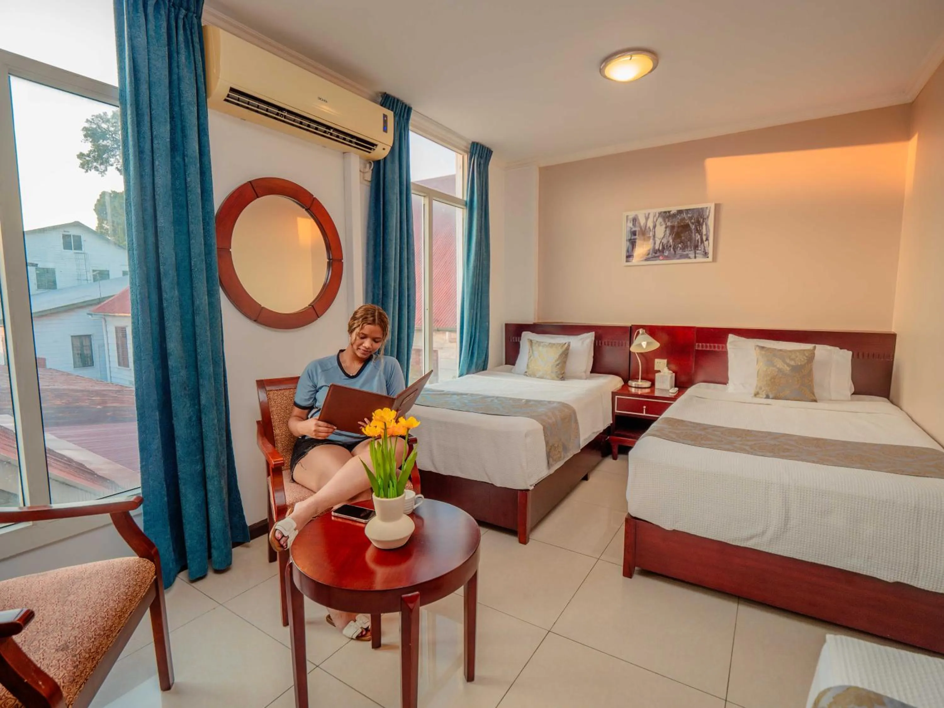 Bed in Hotel Palacio