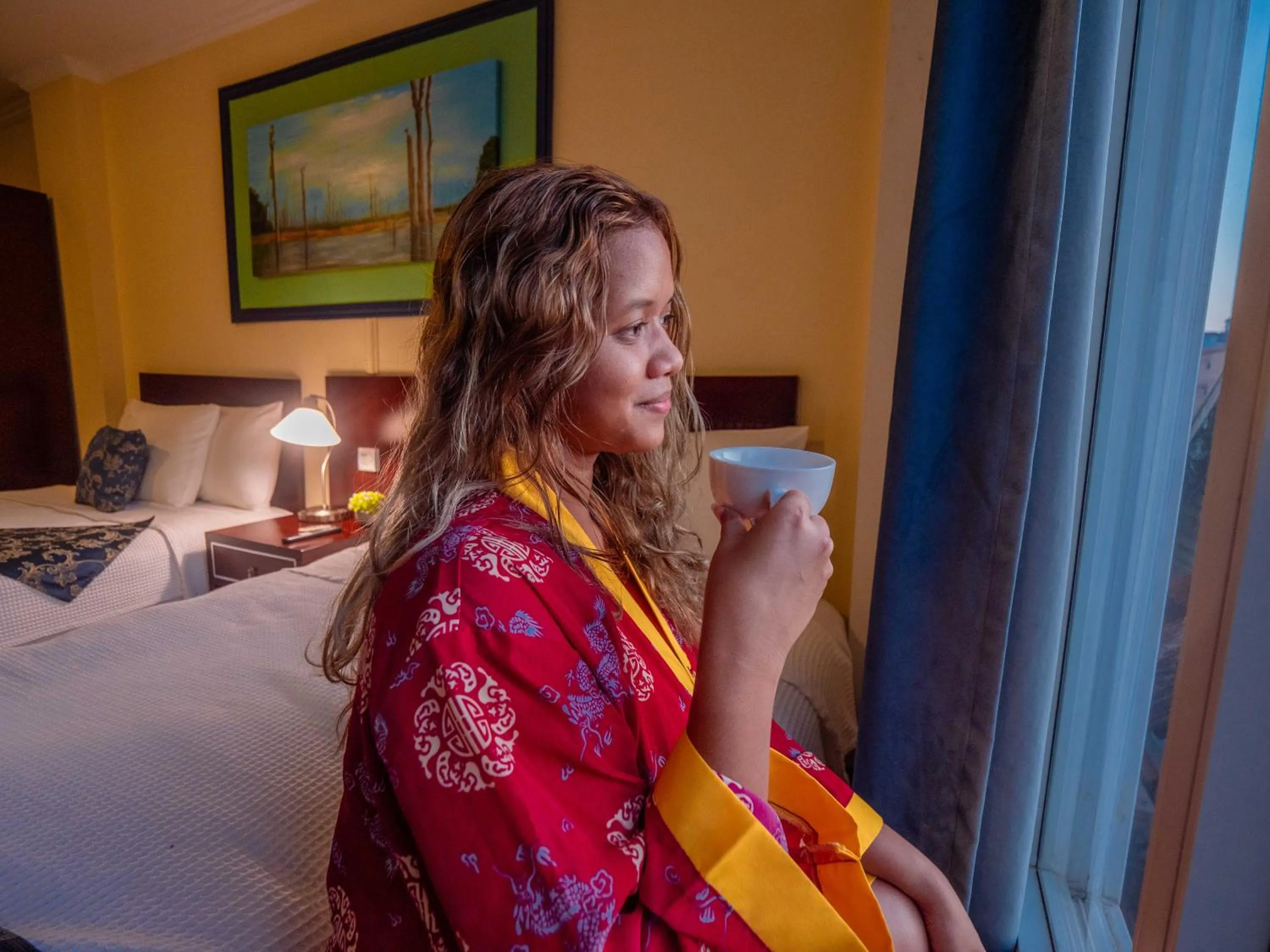 Bed in Hotel Palacio