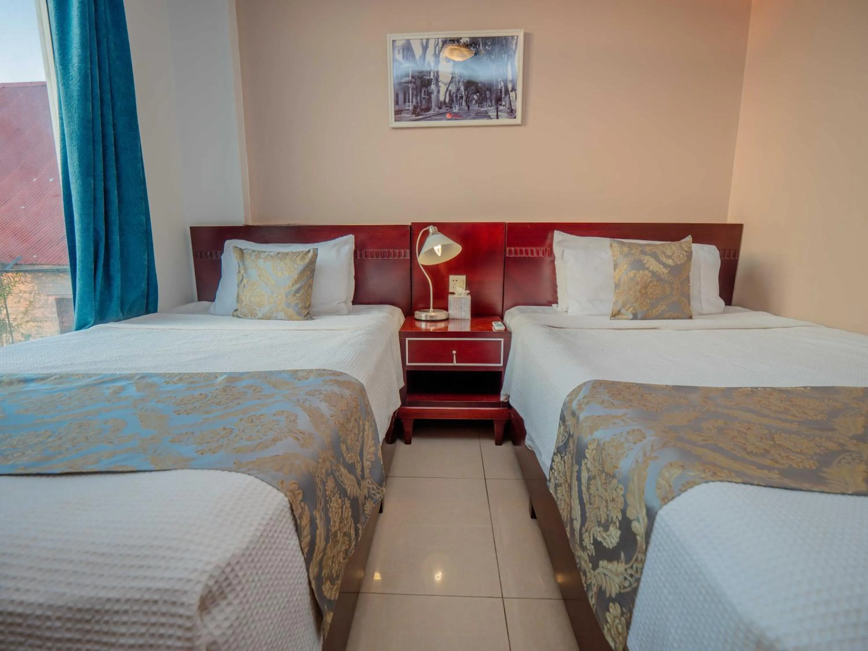 Bed in Hotel Palacio