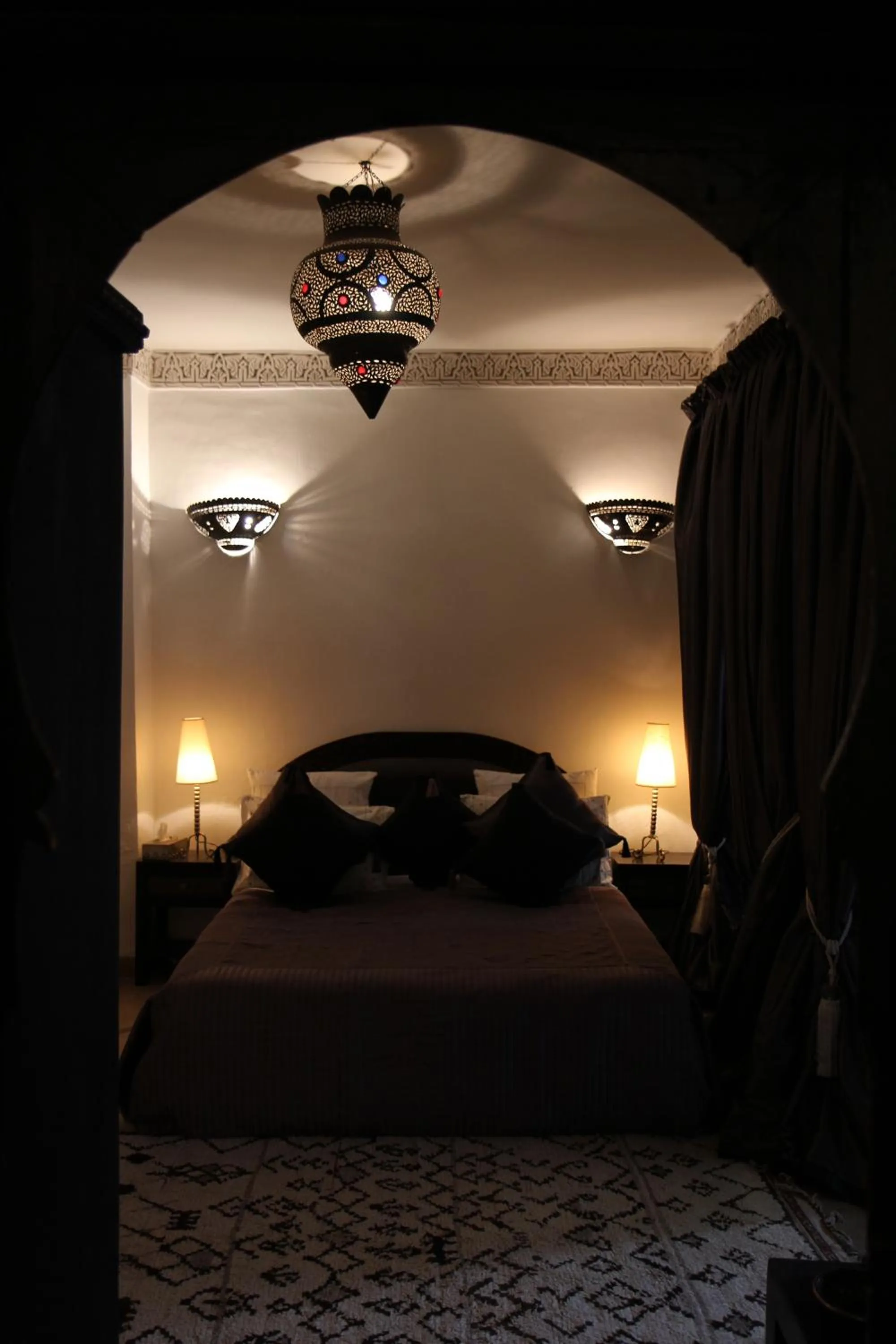 Decorative detail, Bed in Riad Terra Bahia