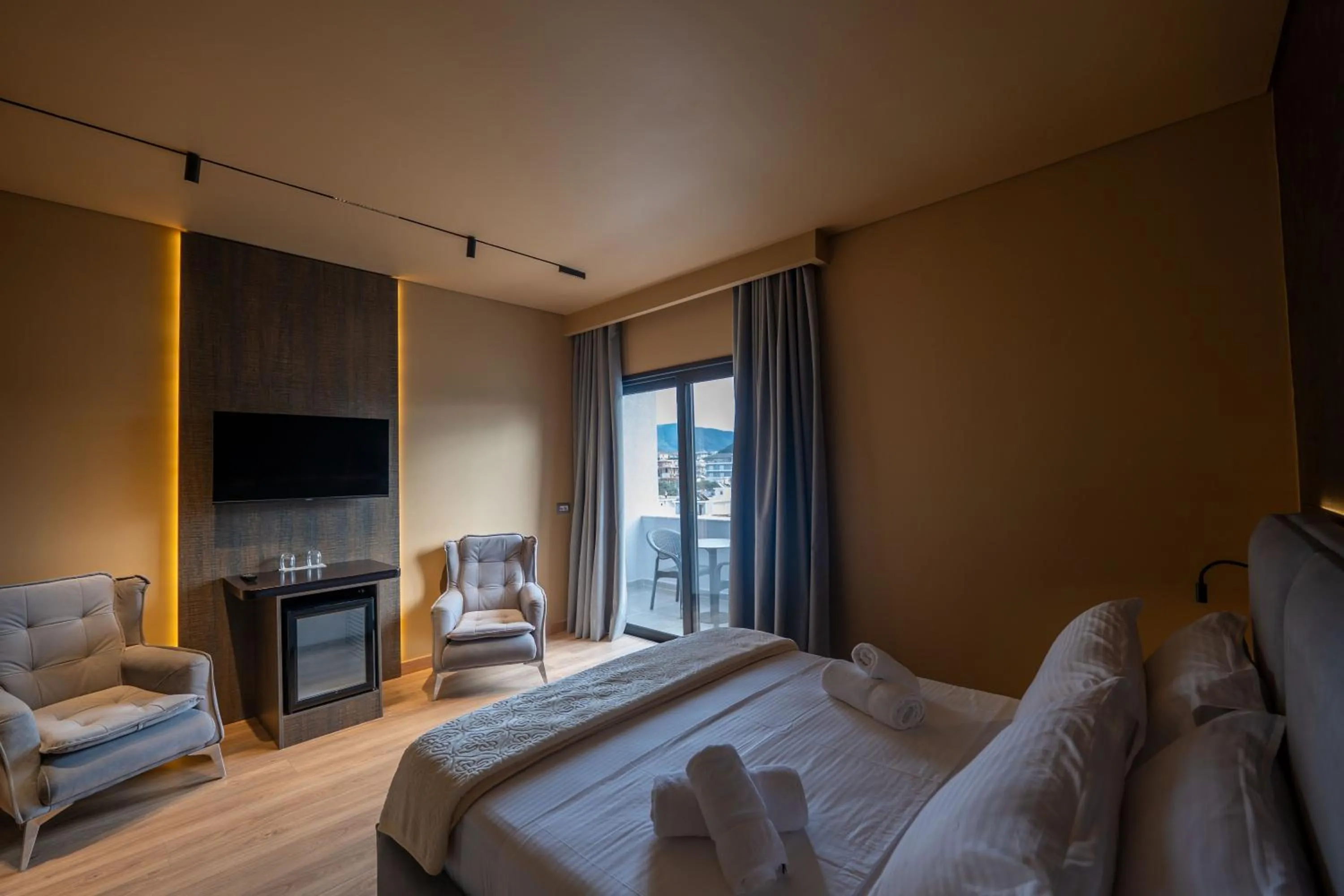 Bed in Hotel Piramida