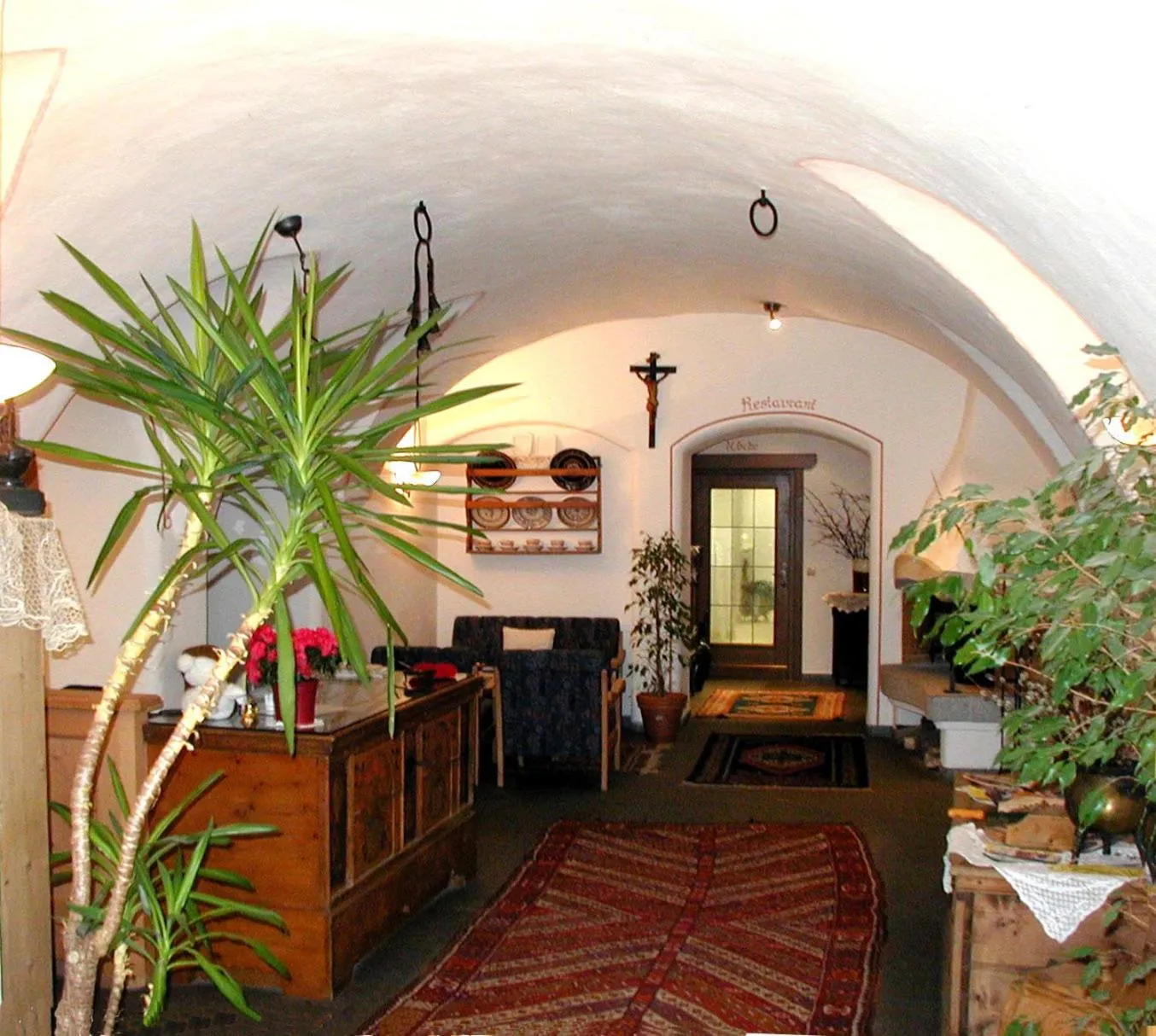 Lobby or reception in Gasthof Obermair